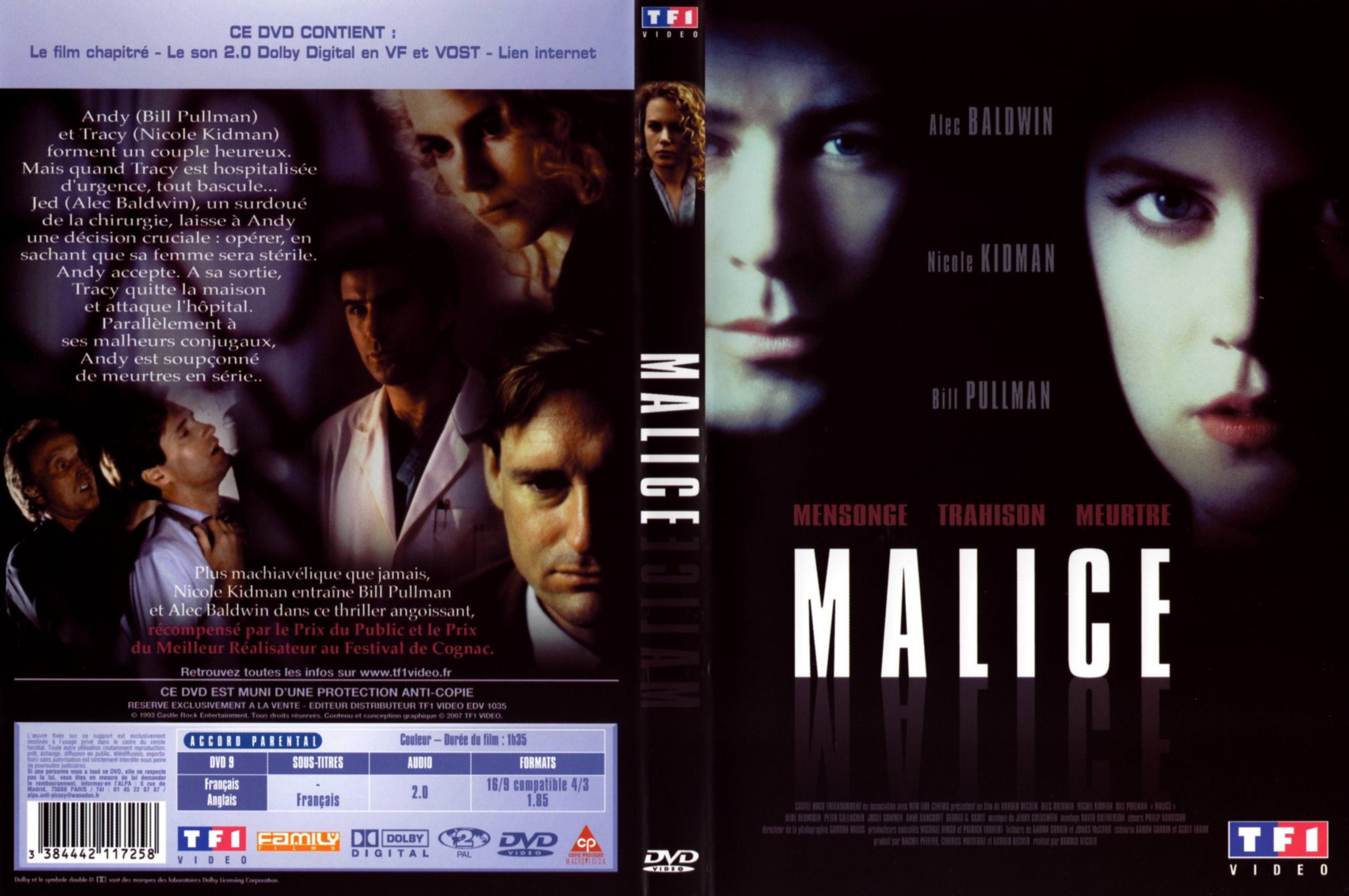 Jaquette DVD Malice v3