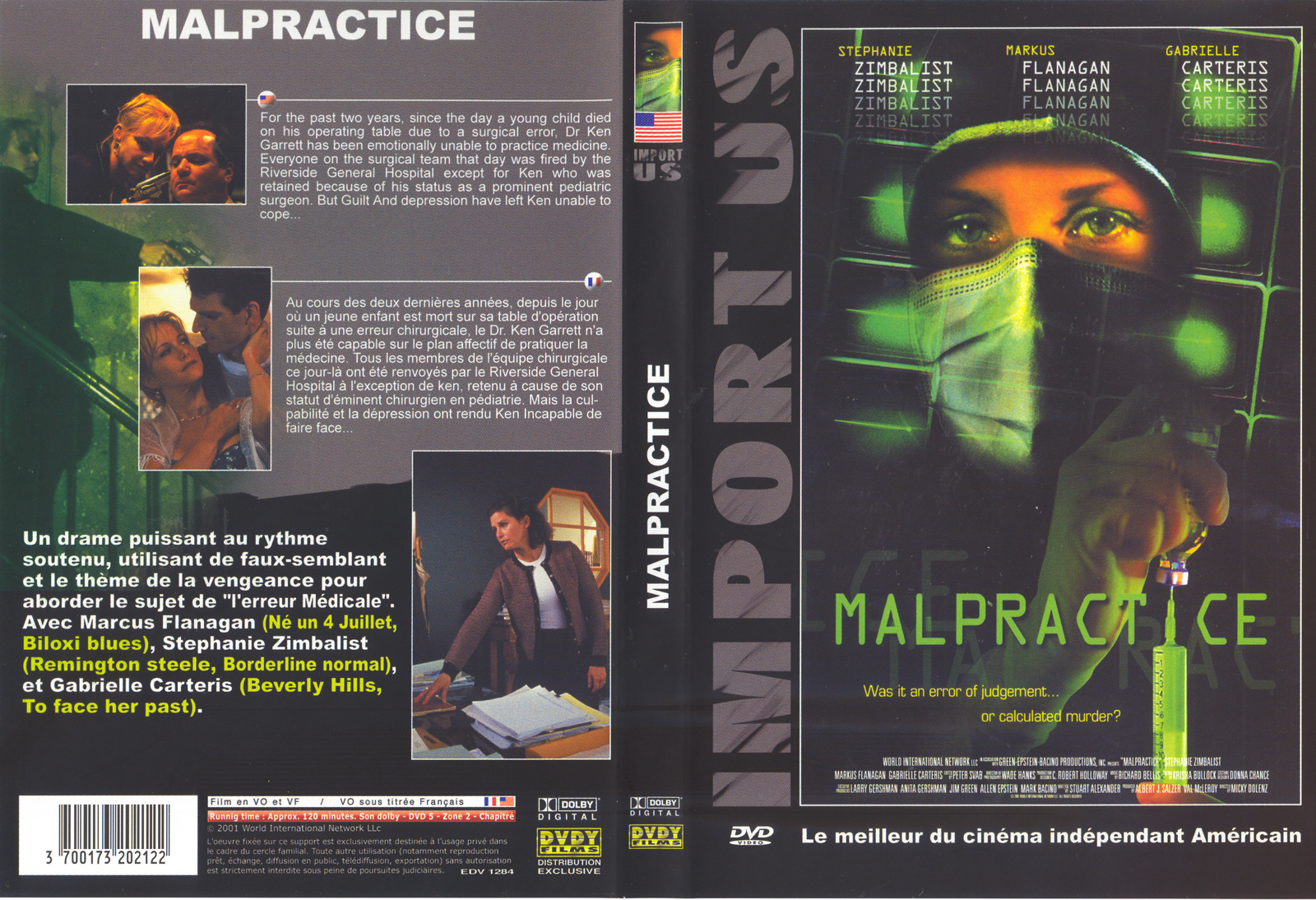 Jaquette DVD Malpractice