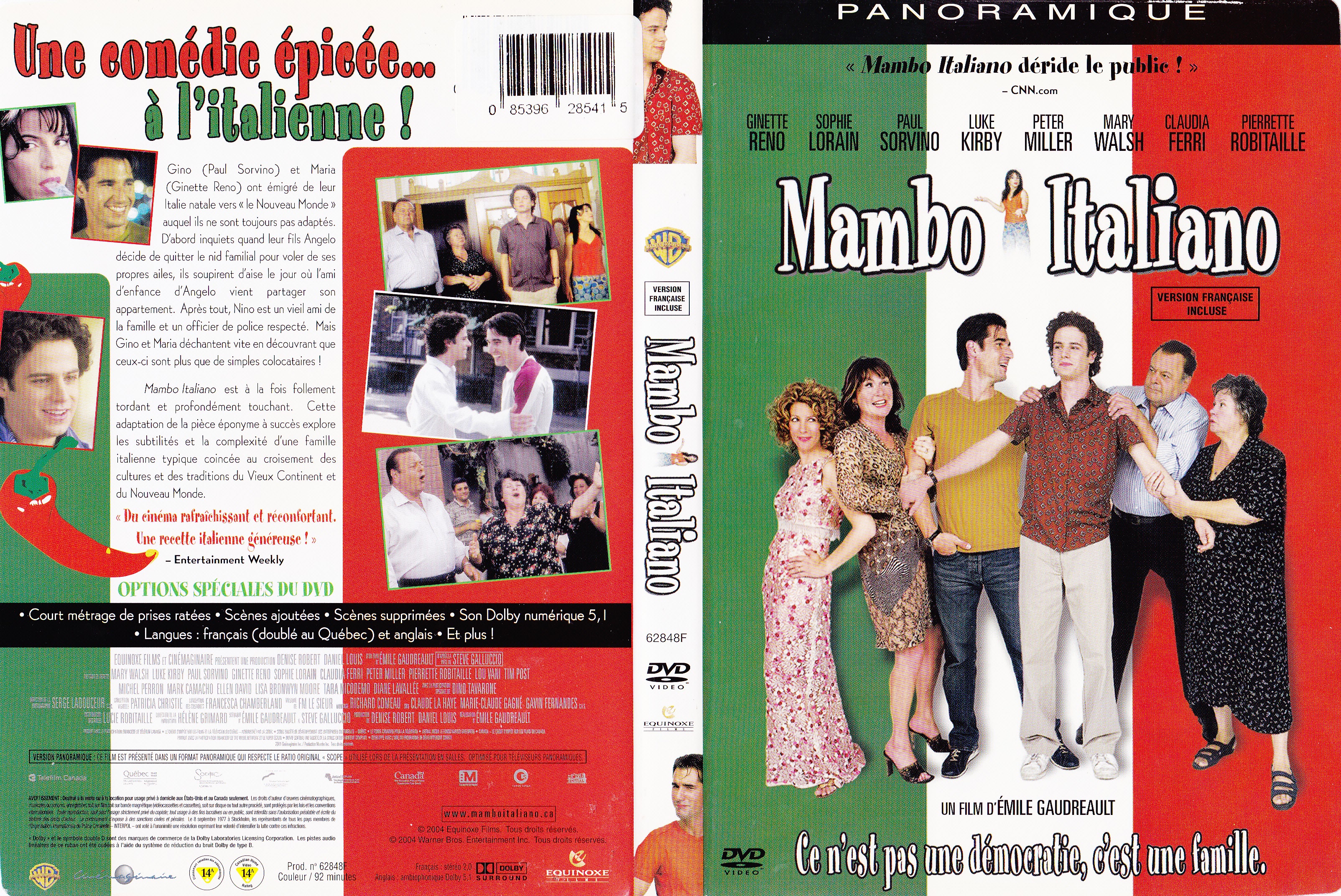 Jaquette DVD Mambo Italiano (Canadienne)