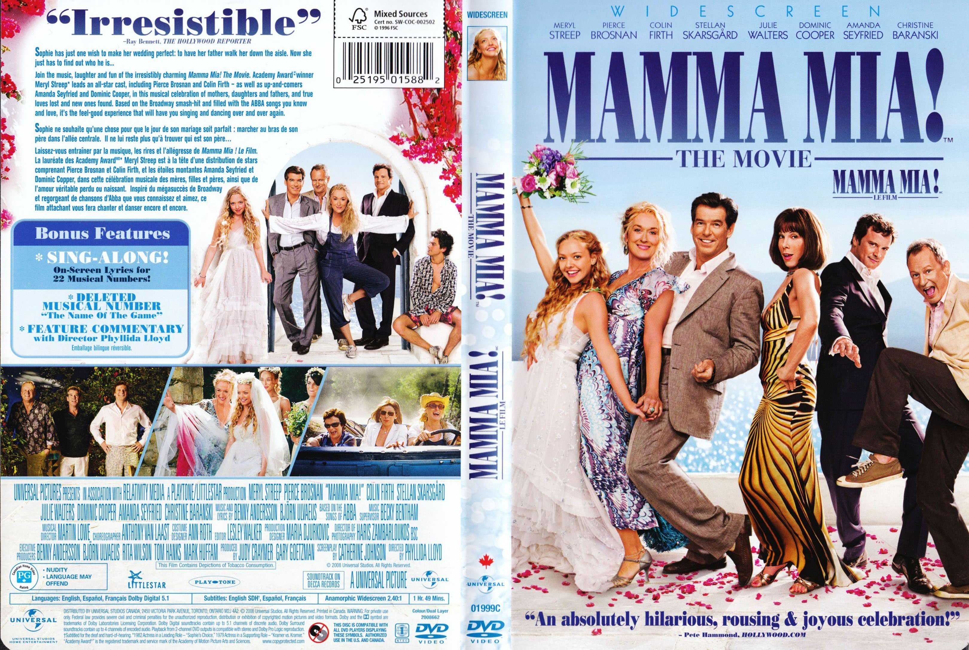 Jaquette DVD Mamma Mia (Canadienne)