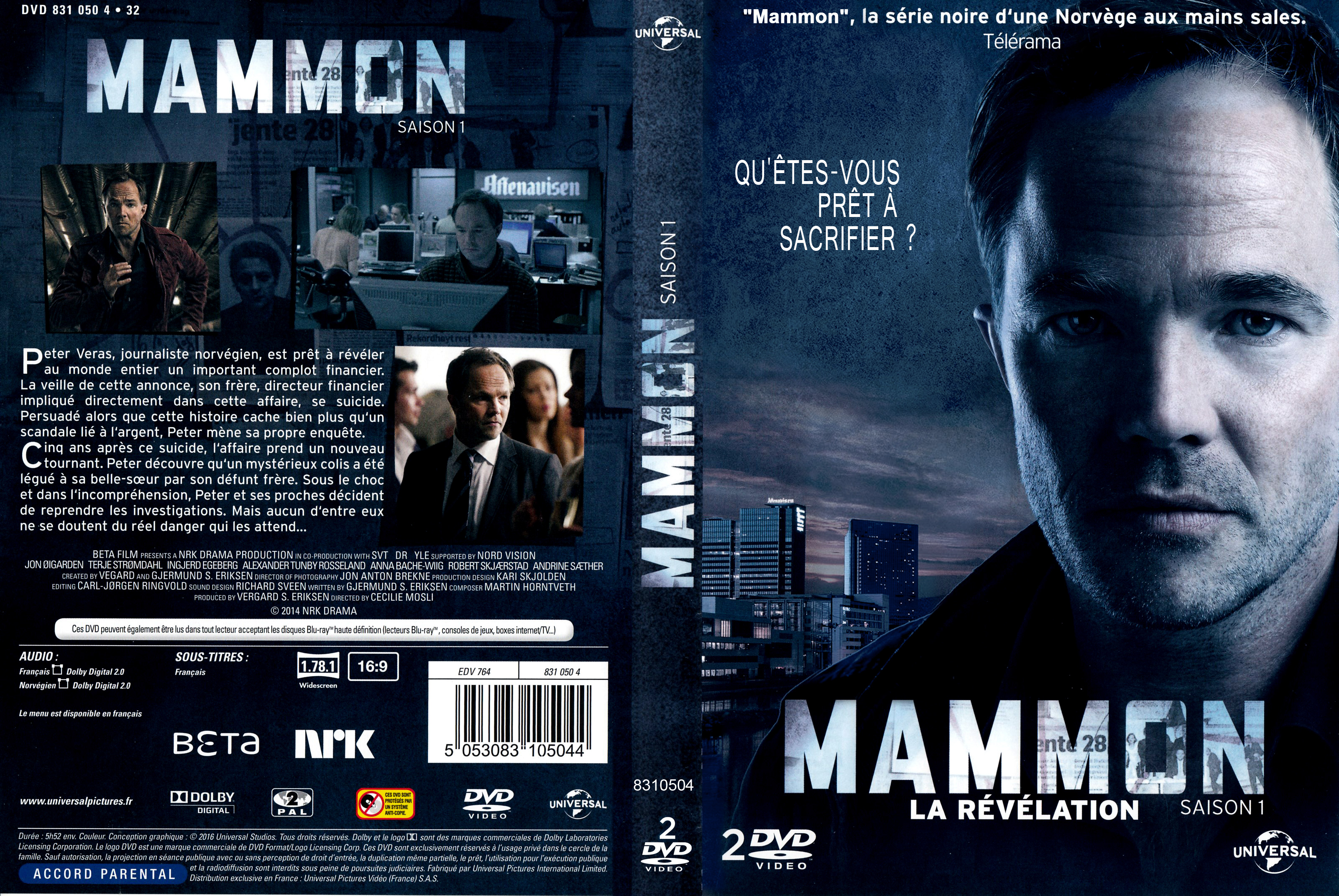 Jaquette DVD Mammon Saison 1