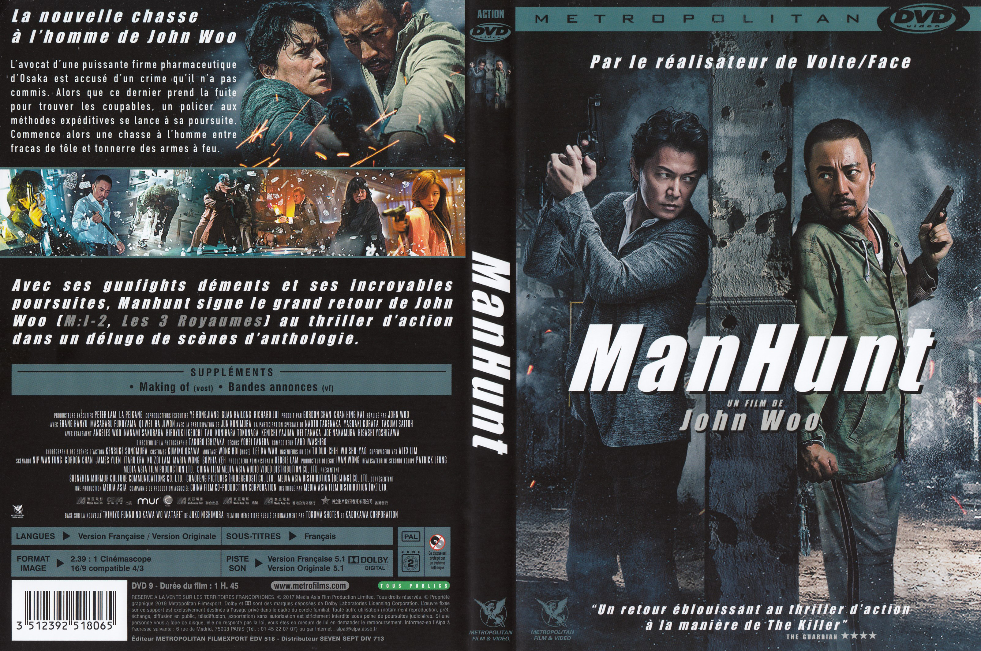 Jaquette DVD ManHunt (2017)
