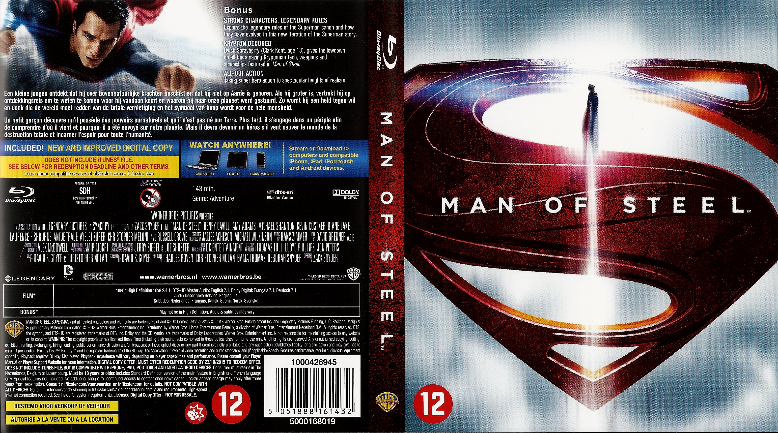 Jaquette DVD Man of Steel (BLU-RAY) v3