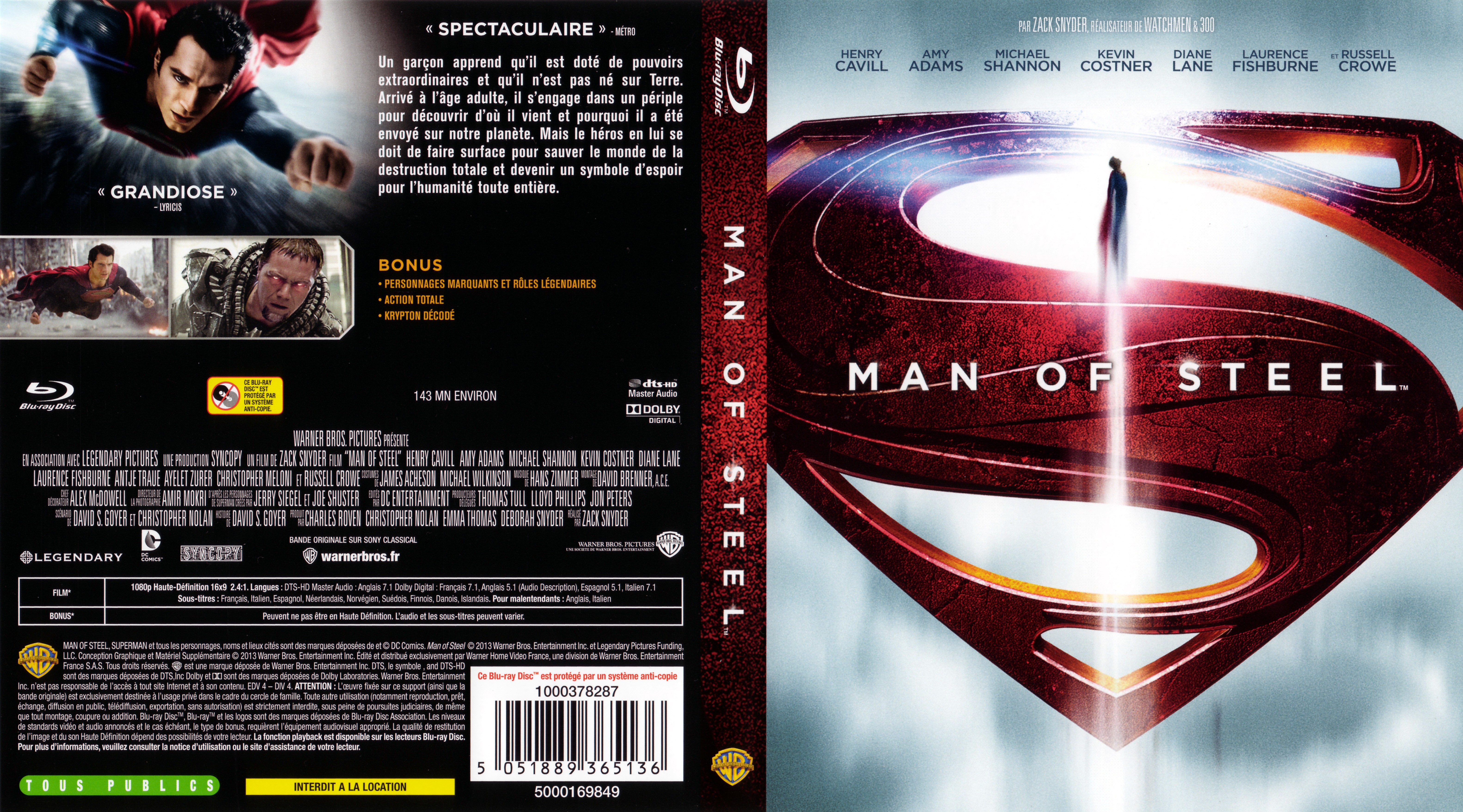 Jaquette DVD Man of Steel (BLU-RAY) v4