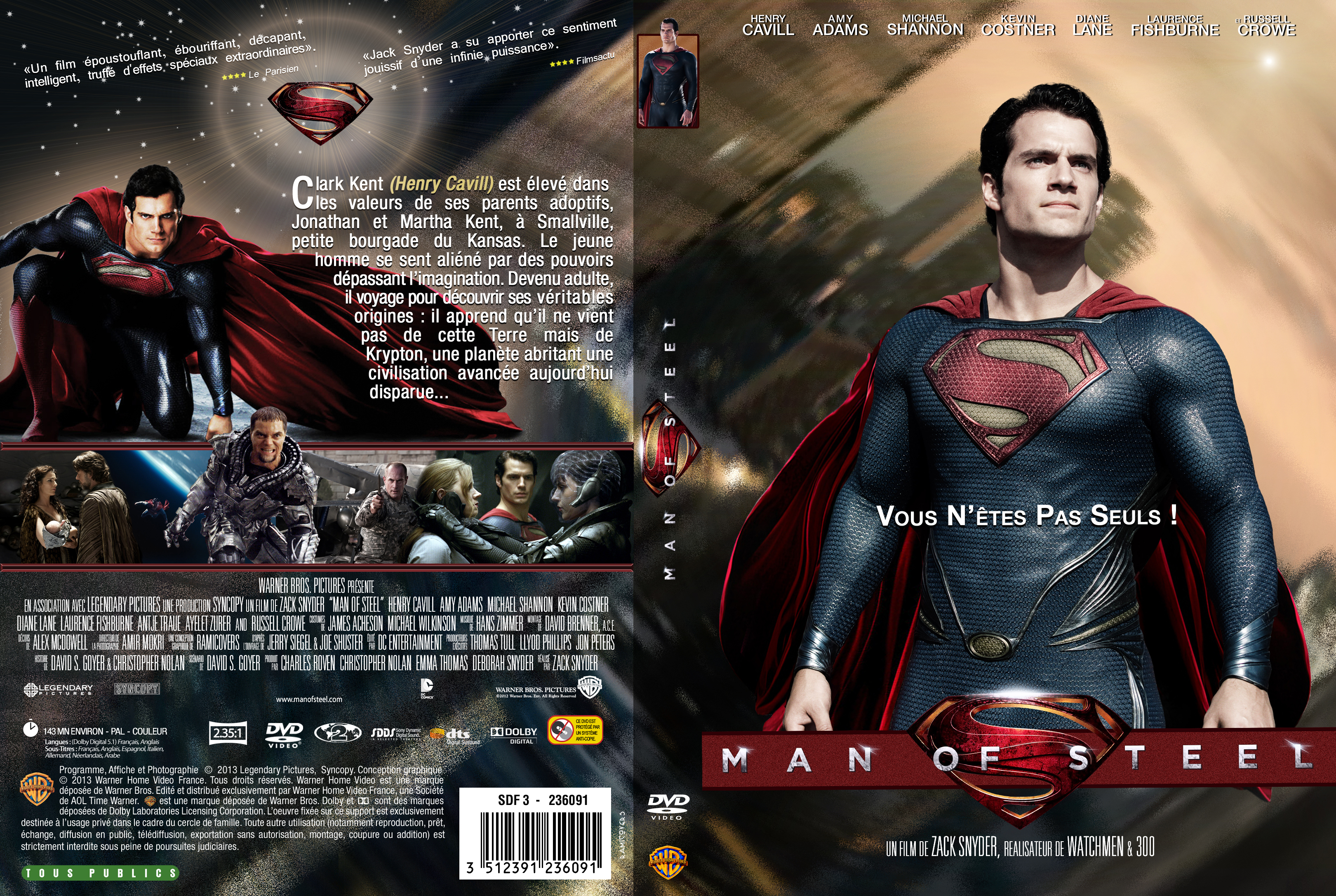 Jaquette DVD Man of steel custom v2