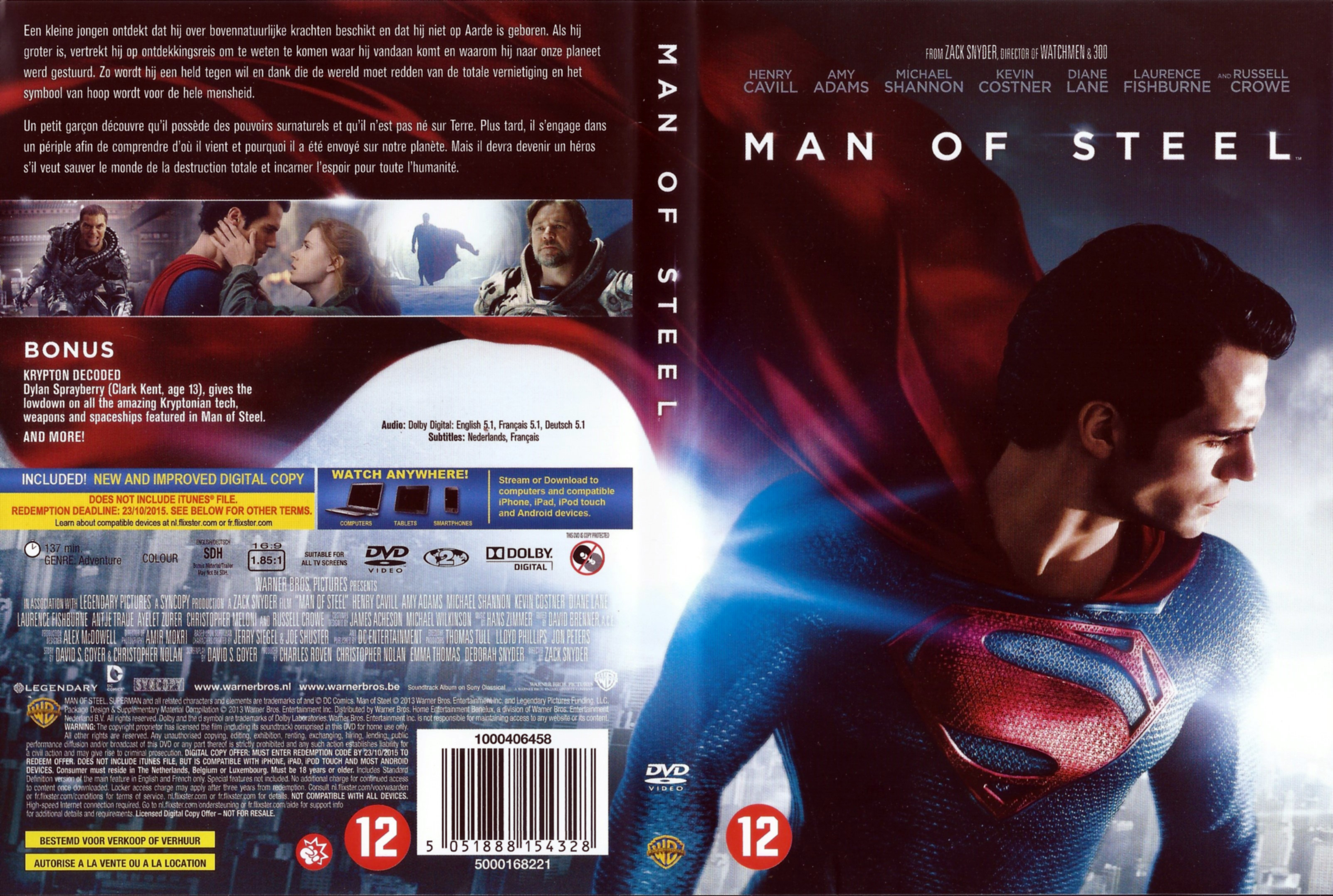 Jaquette DVD Man of steel v2