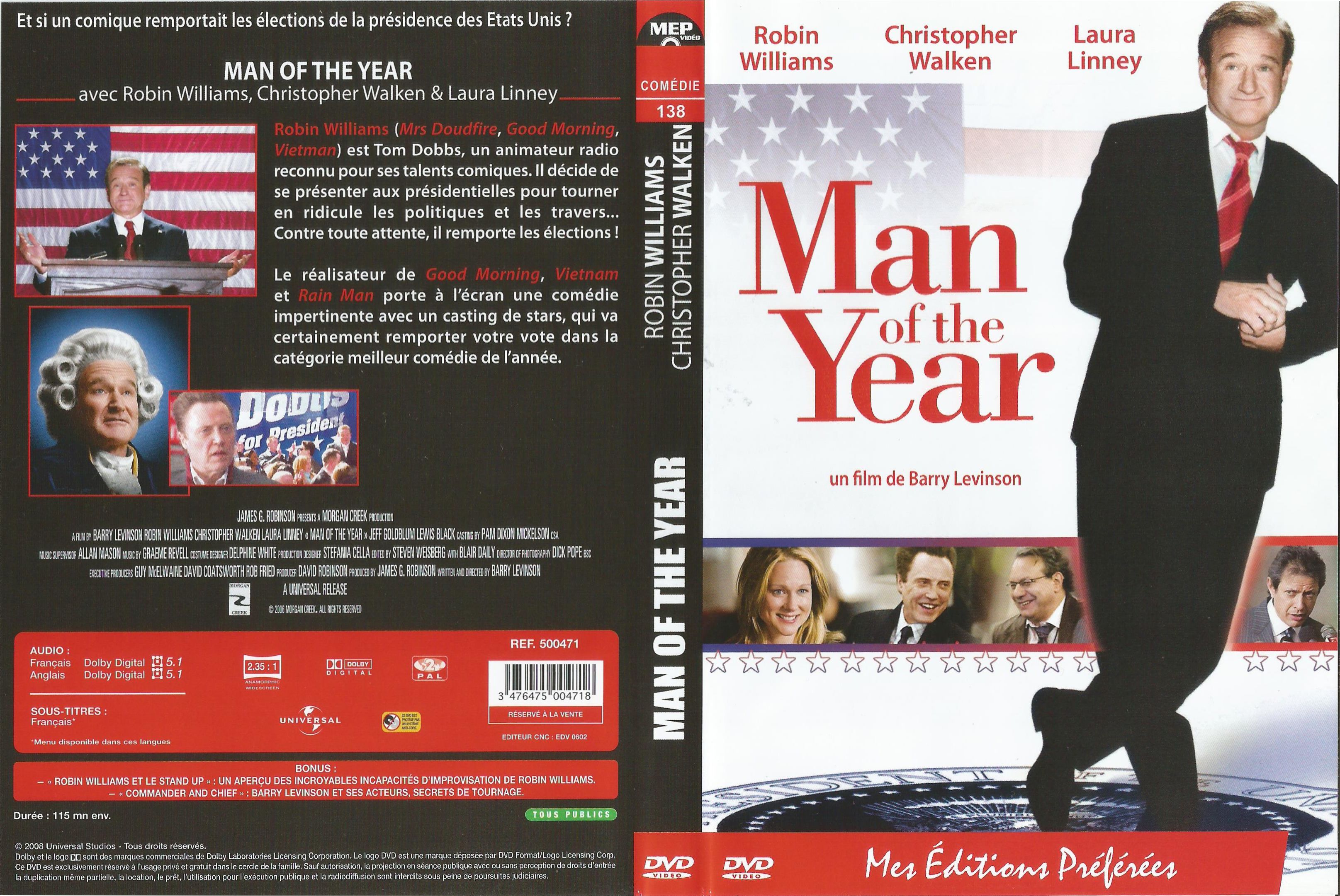 Jaquette DVD Man of the year v2