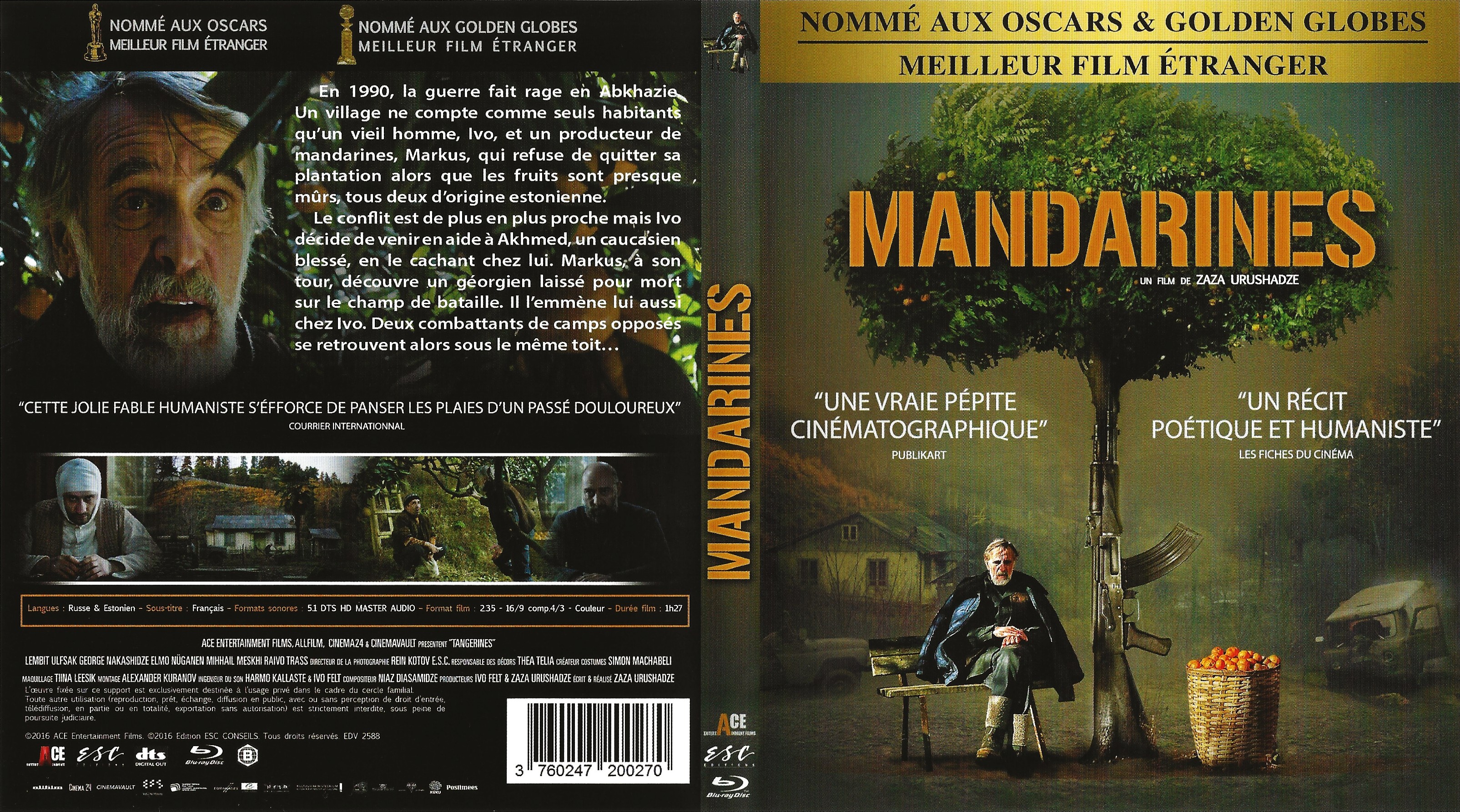 Jaquette DVD Mandarines (BLU-RAY)