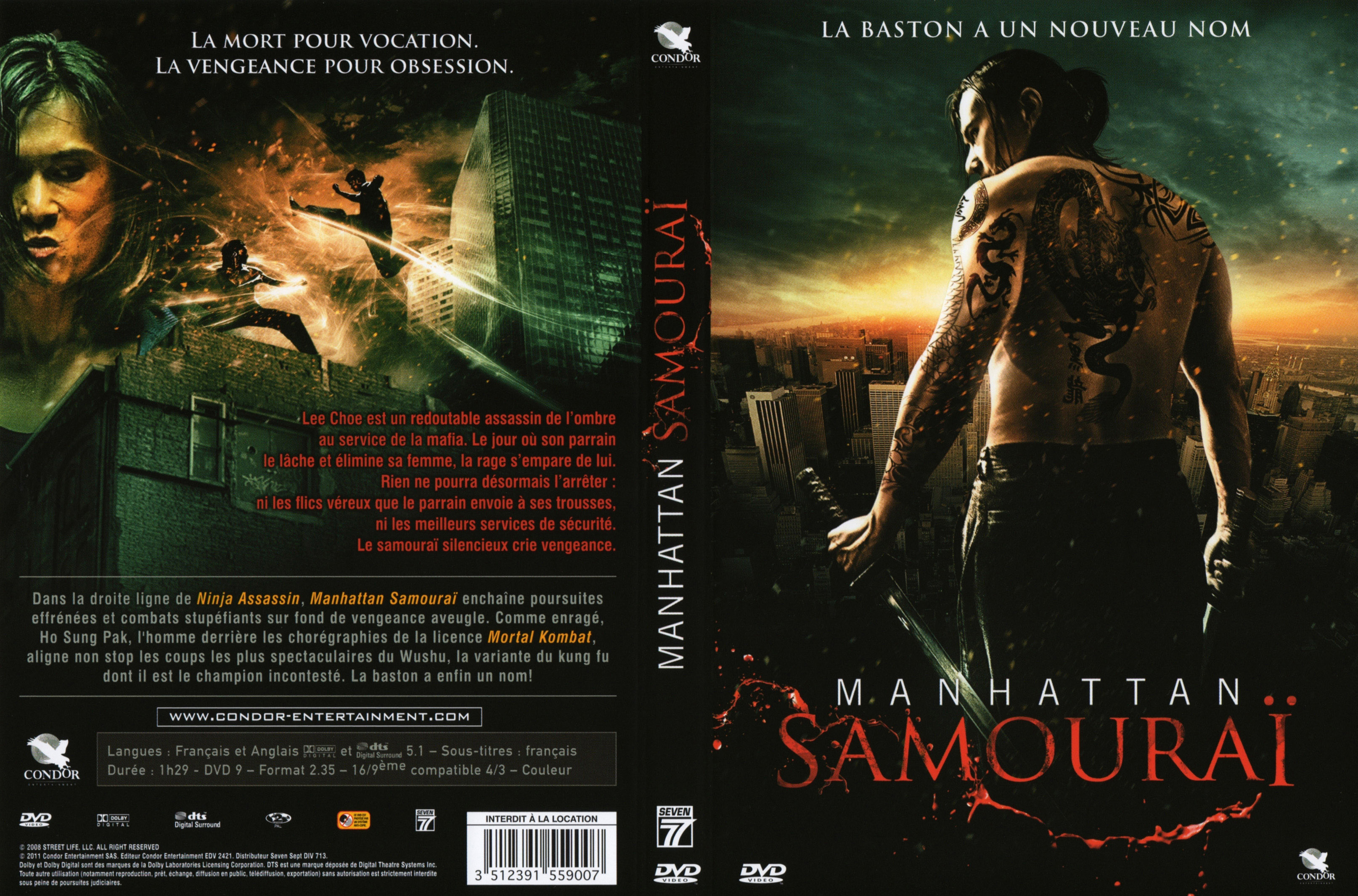 Jaquette DVD Manhattan Samourai