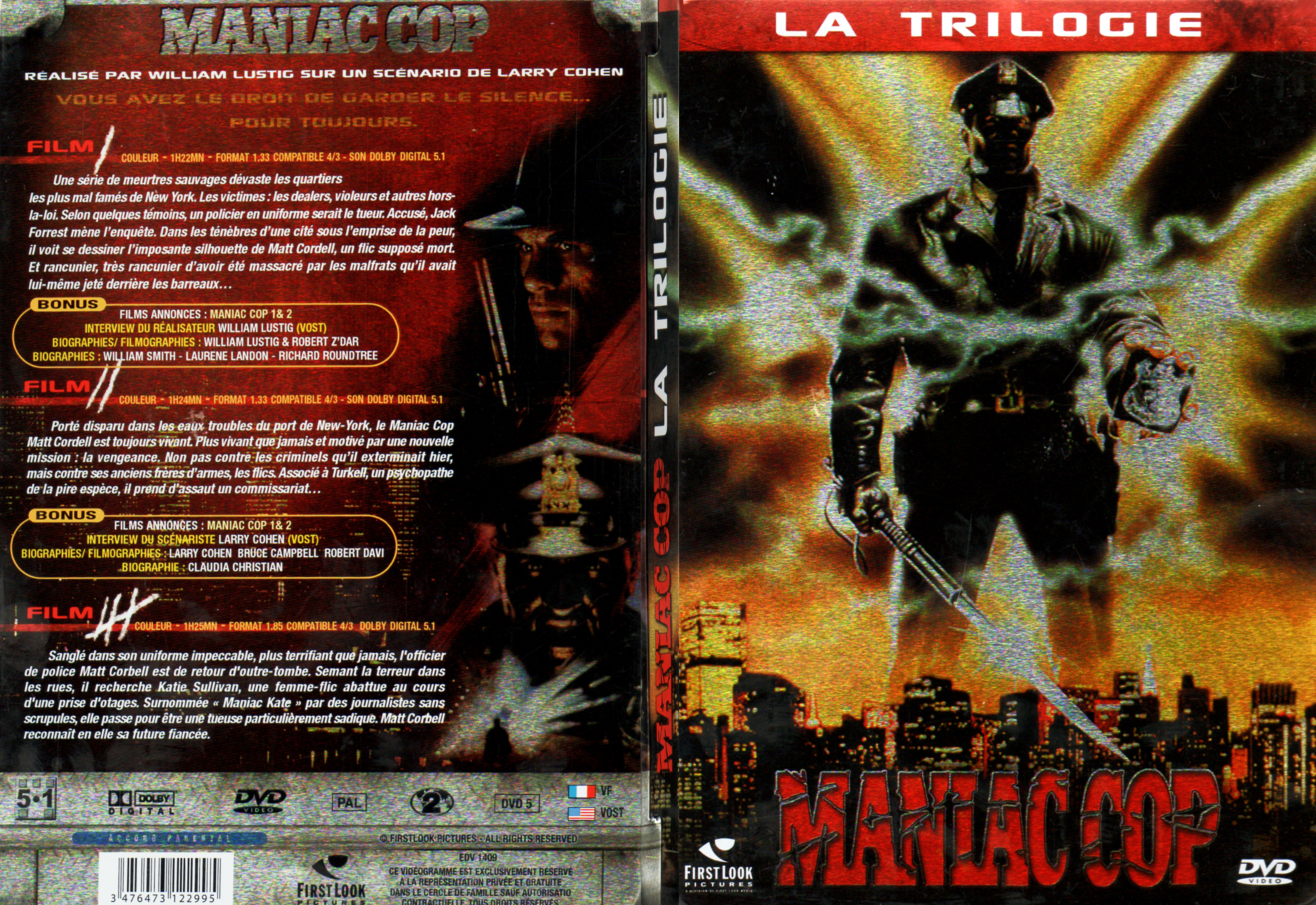Jaquette DVD Maniac Cop Trilogie