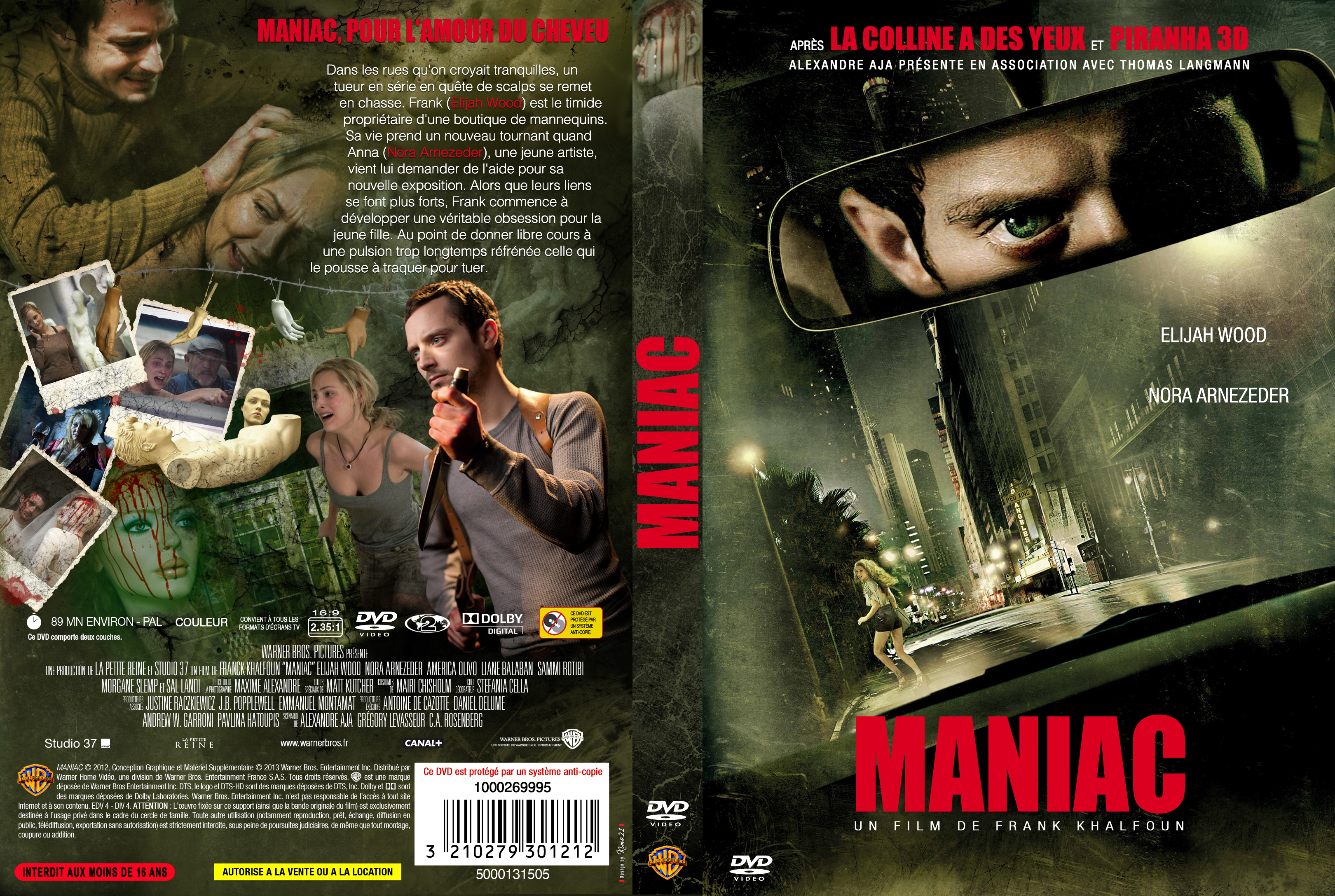 Jaquette DVD Maniac (2012) custom