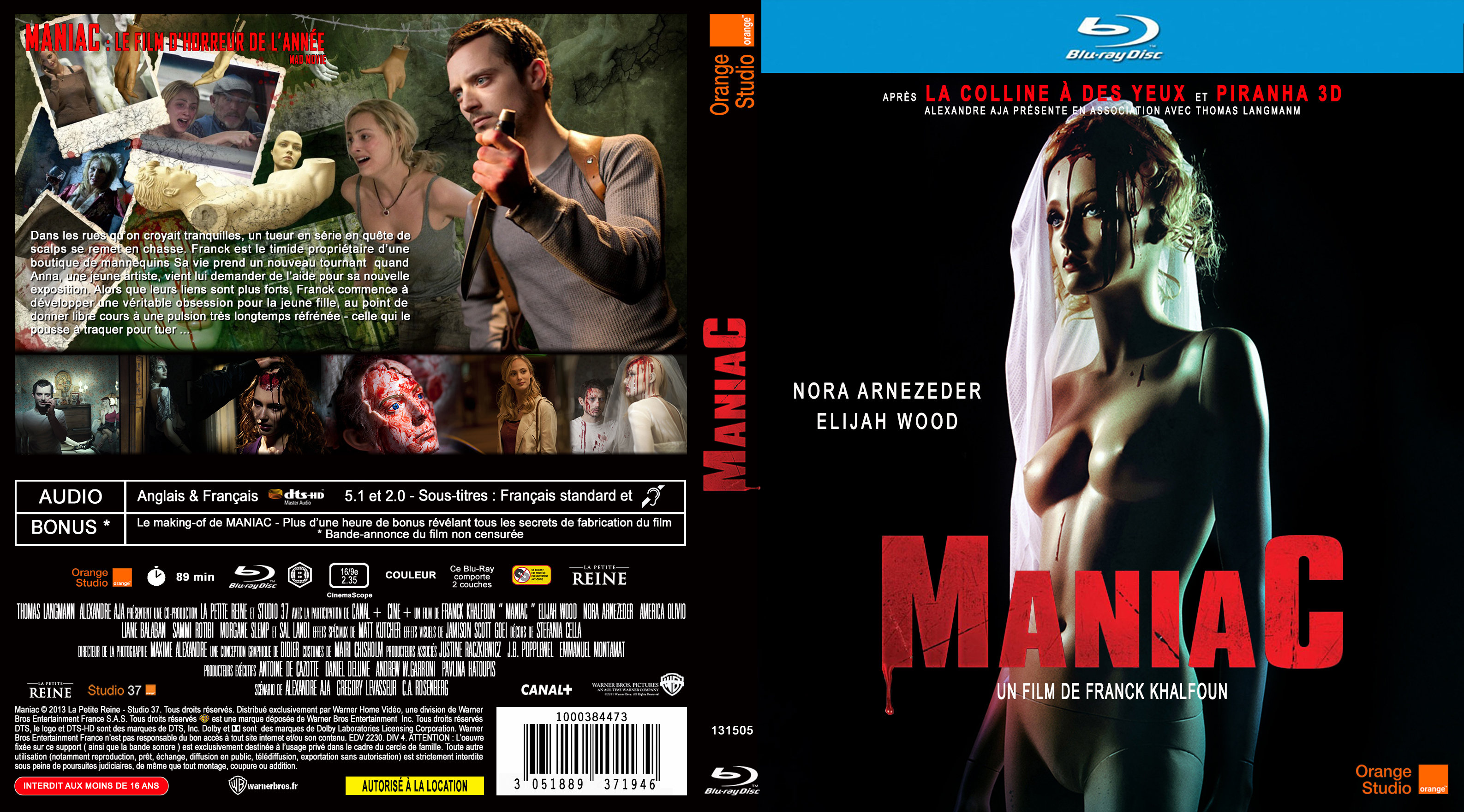 Jaquette DVD Maniac (2012) custom (BLU-RAY)