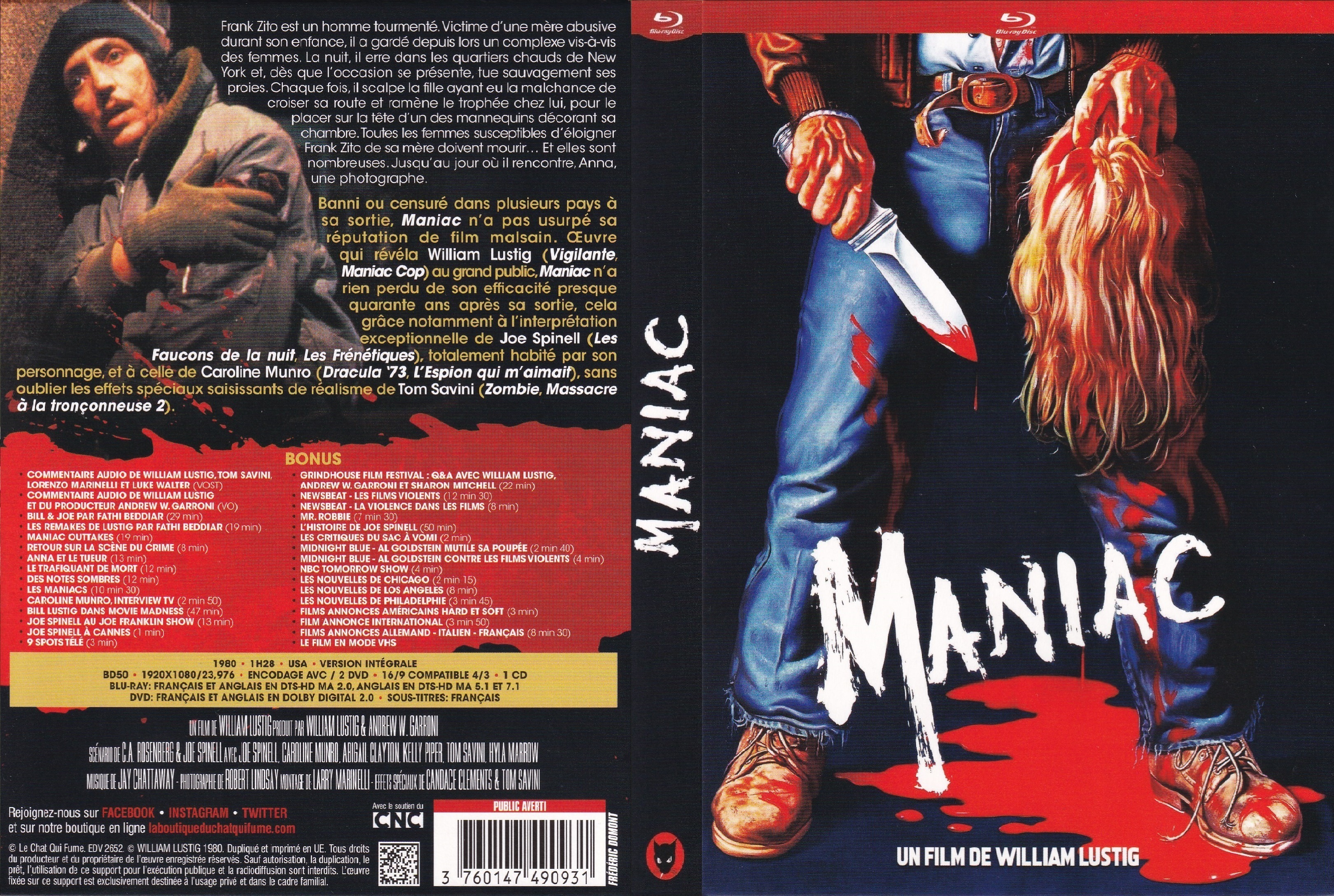 Jaquette DVD Maniac (BLU-RAY)