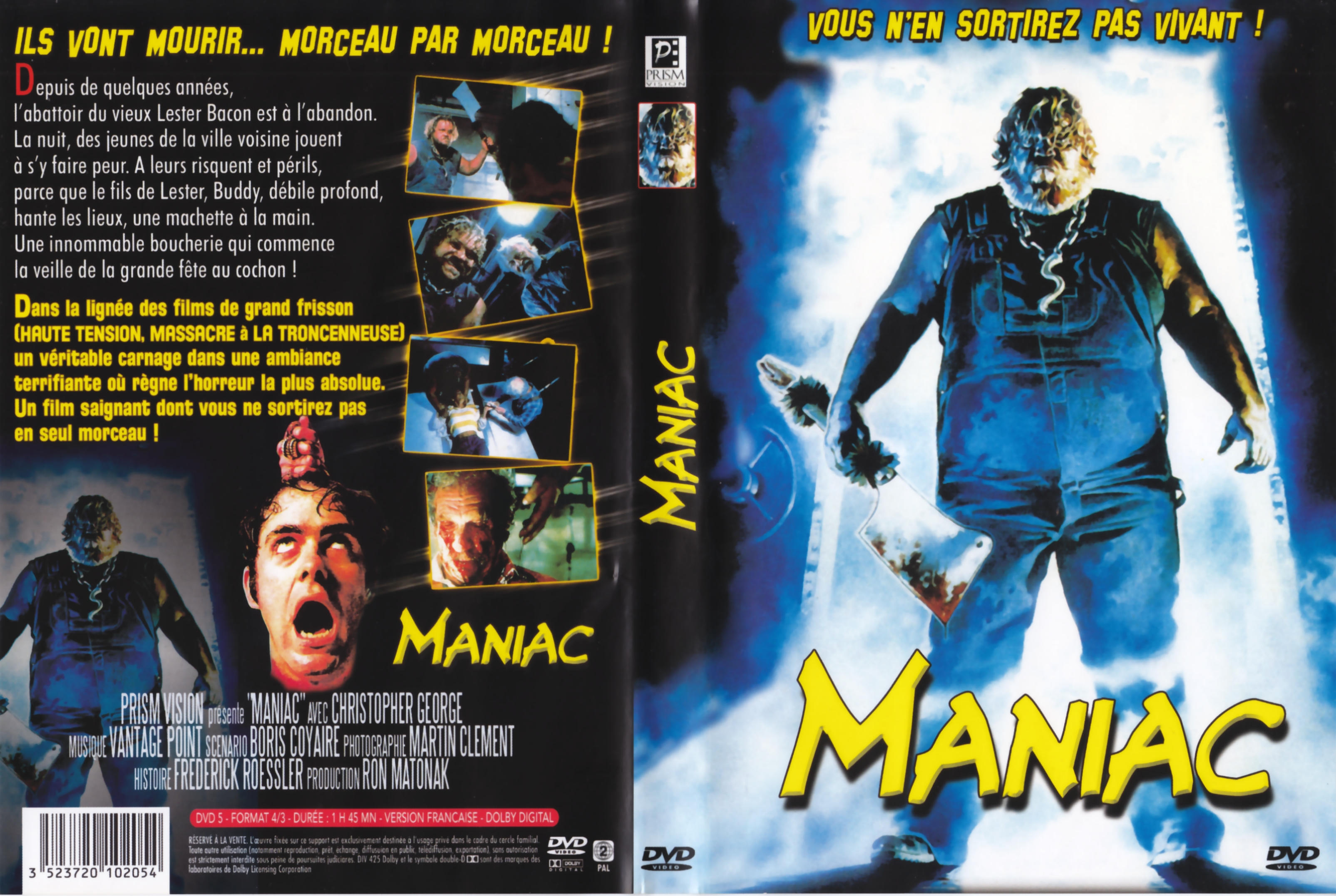 Jaquette DVD Maniac (Christopher George)