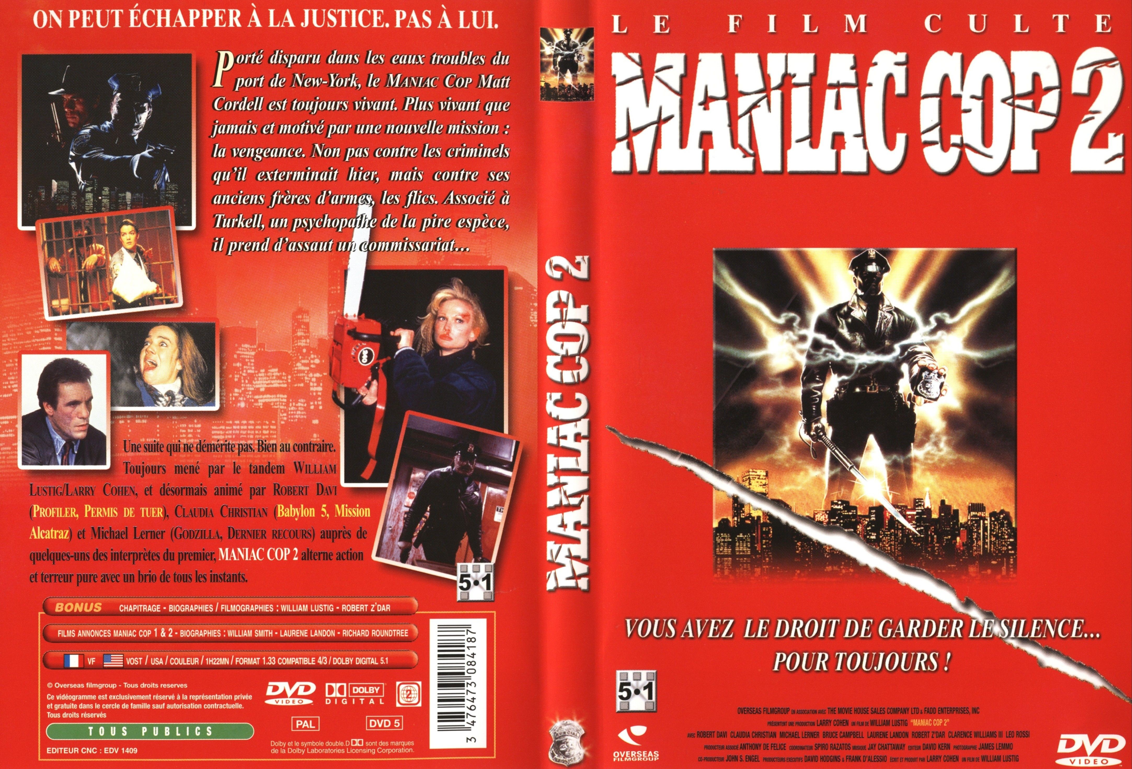 Jaquette DVD Maniac cop 2