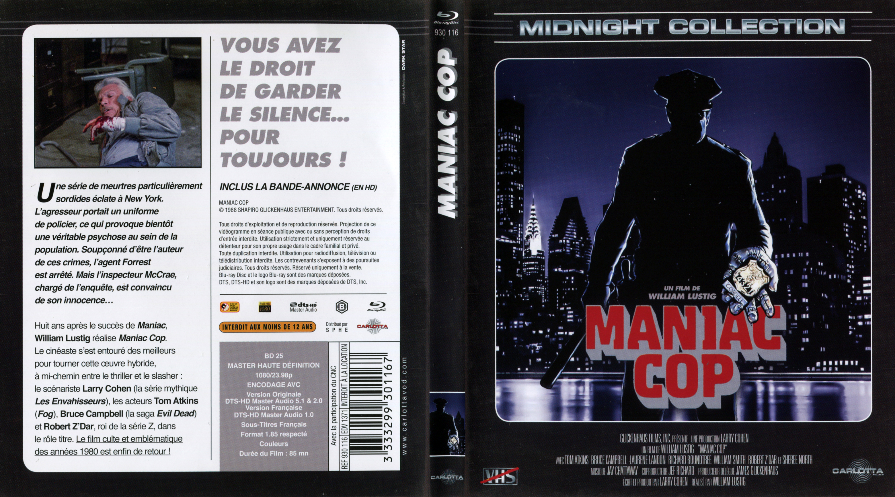 Jaquette DVD Maniac cop (BLU-RAY)