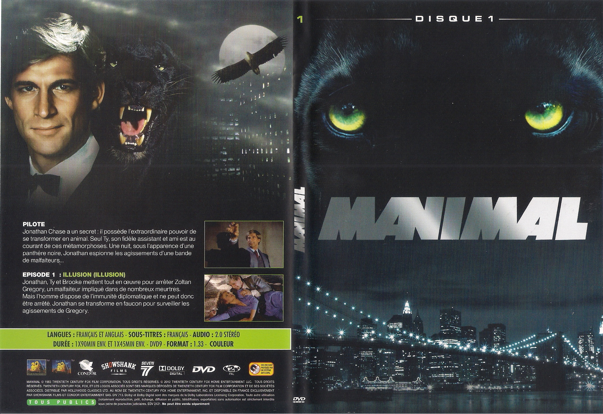 Jaquette DVD Manimal DVD 1