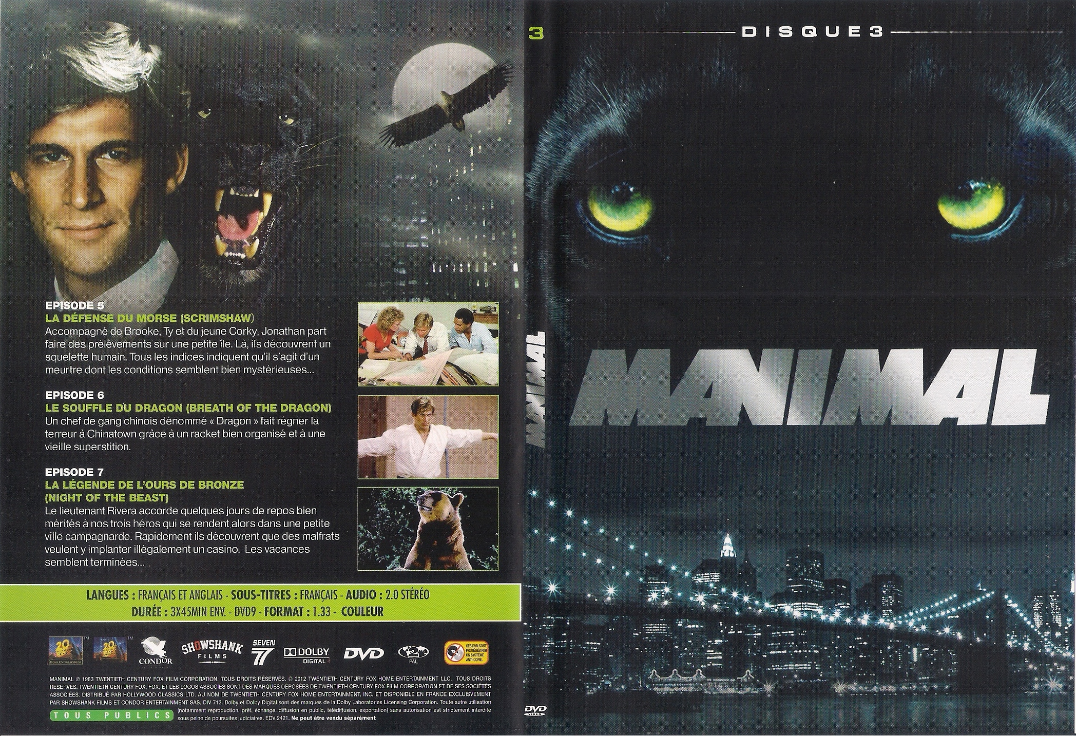 Jaquette DVD Manimal DVD 3