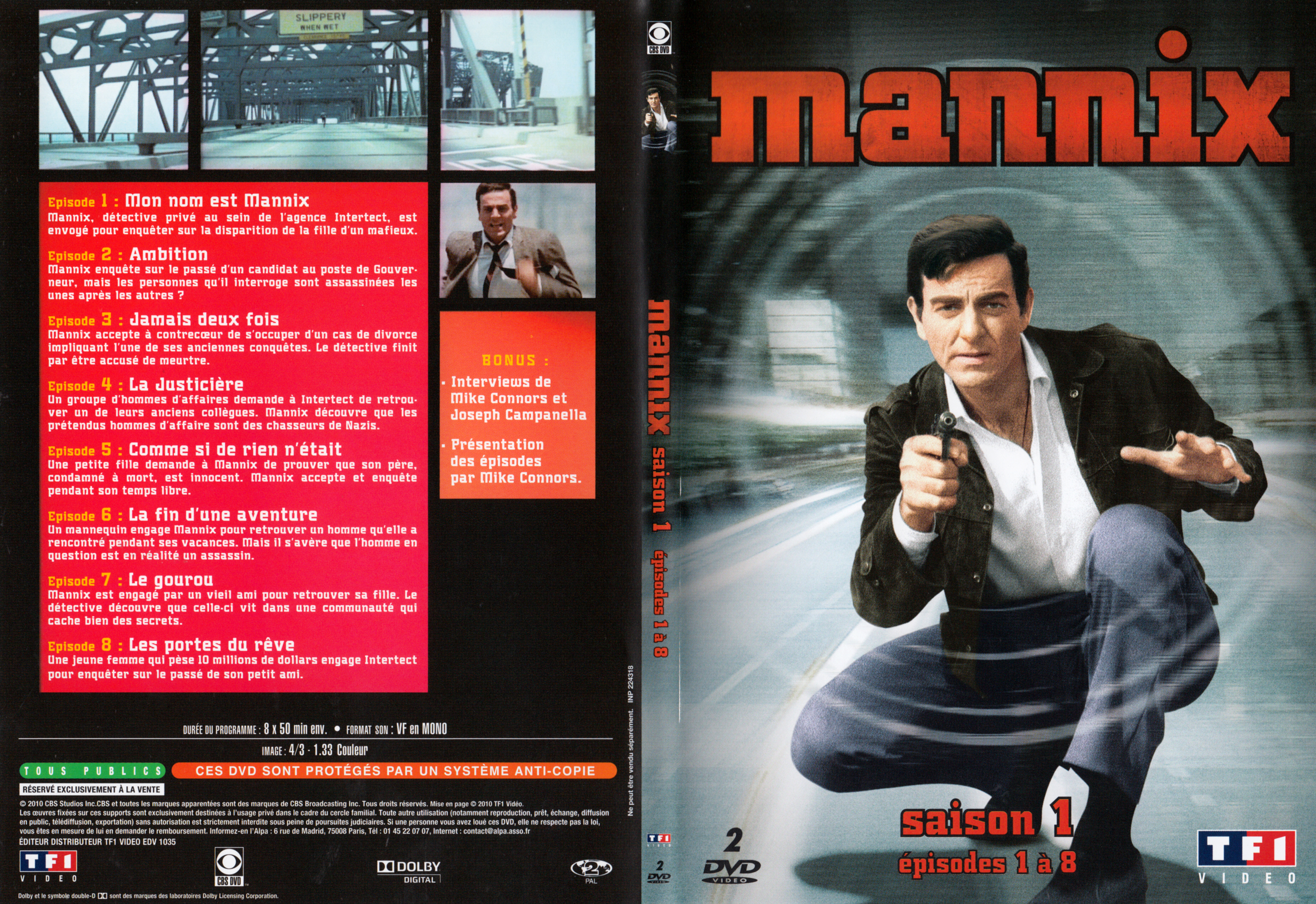 Jaquette DVD Mannix Saison 1 Ep 1-8