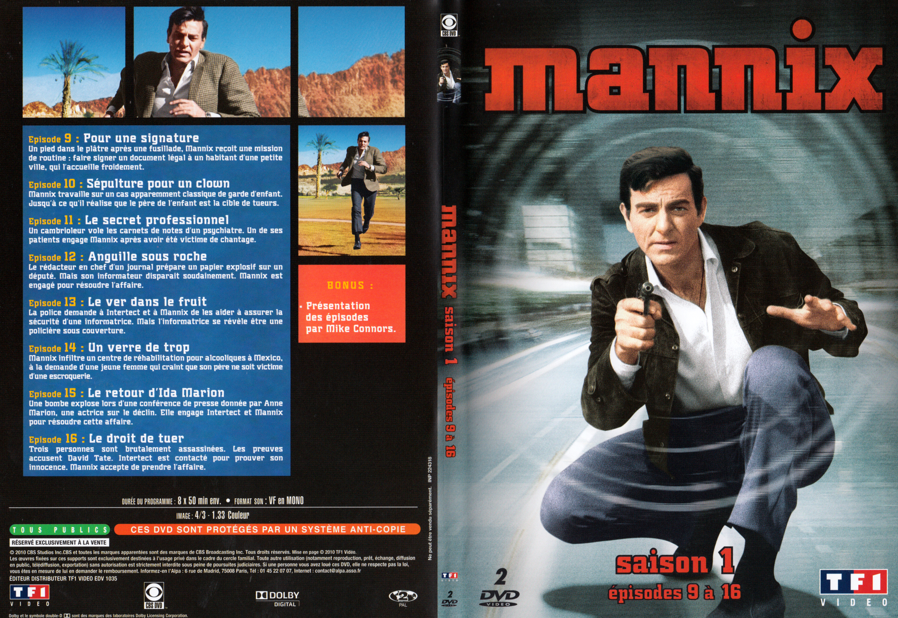 Jaquette DVD Mannix Saison 1 Ep 9-16