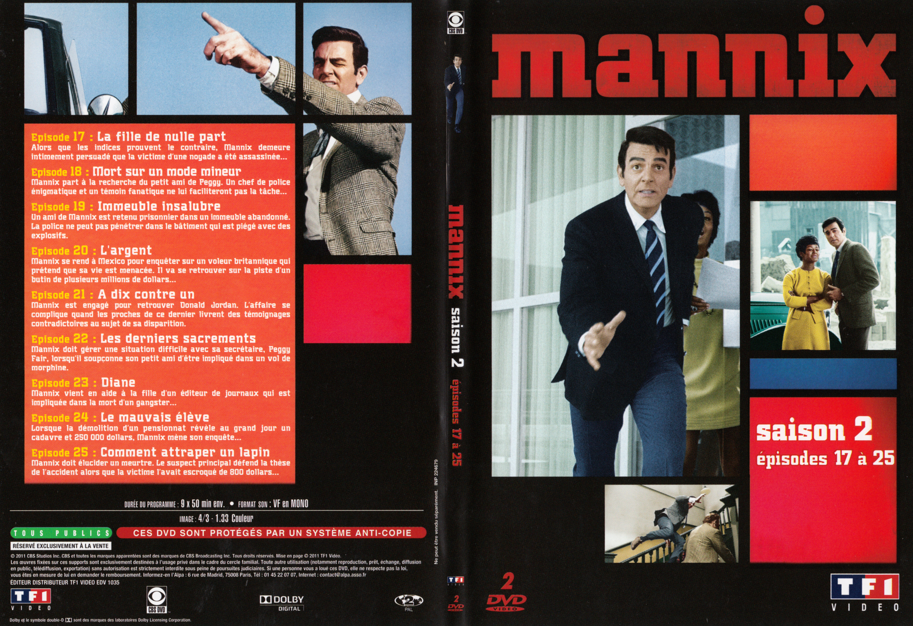 Jaquette DVD Mannix Saison 2 Ep 17-25