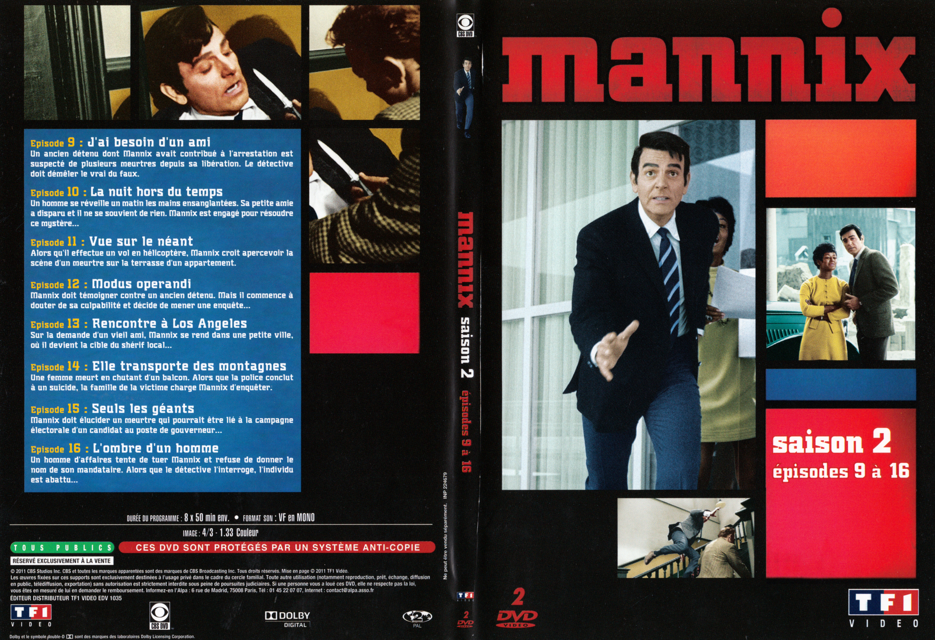 Jaquette DVD Mannix Saison 2 Ep 9-16