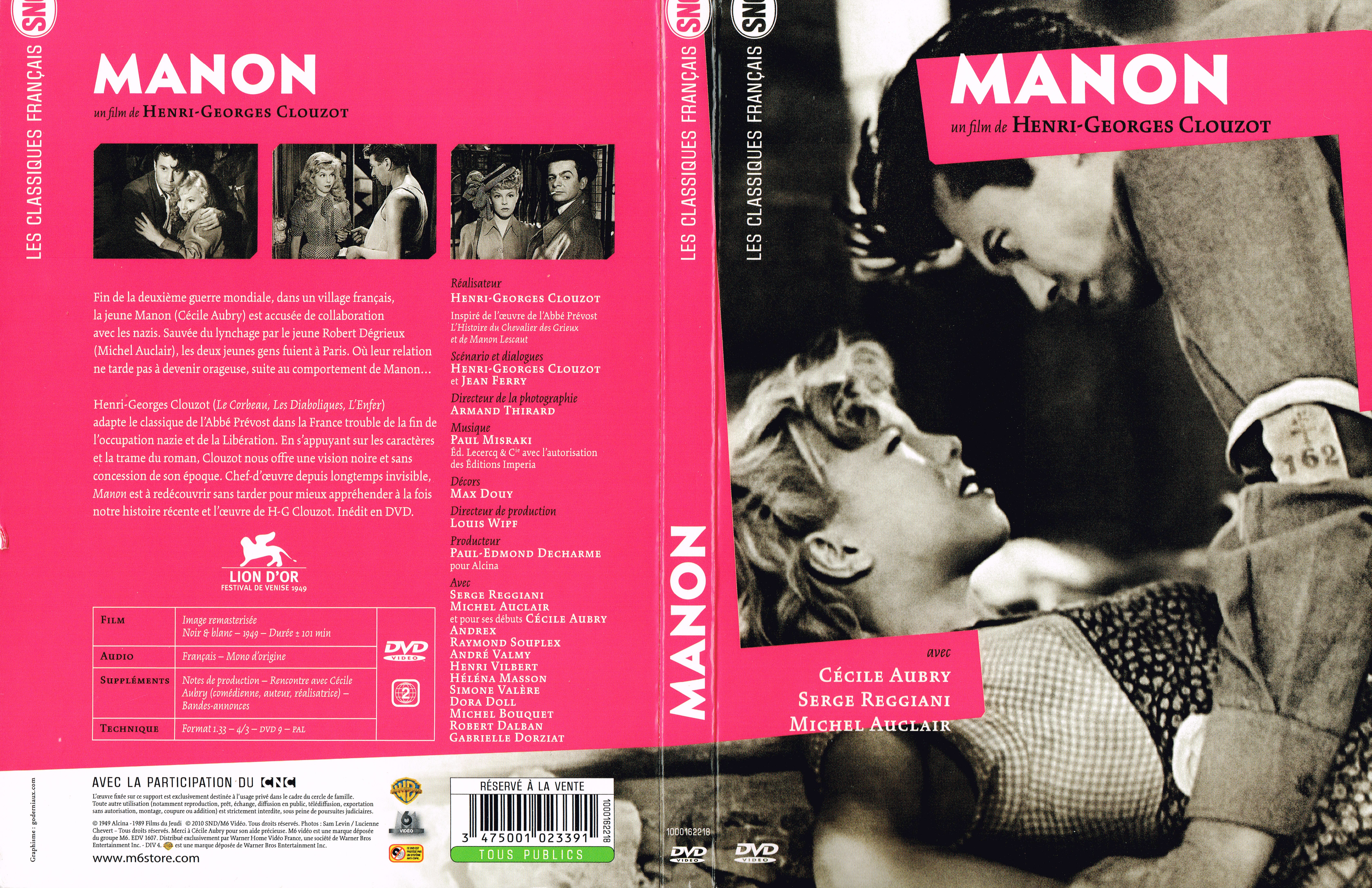 Jaquette DVD Manon (1949)