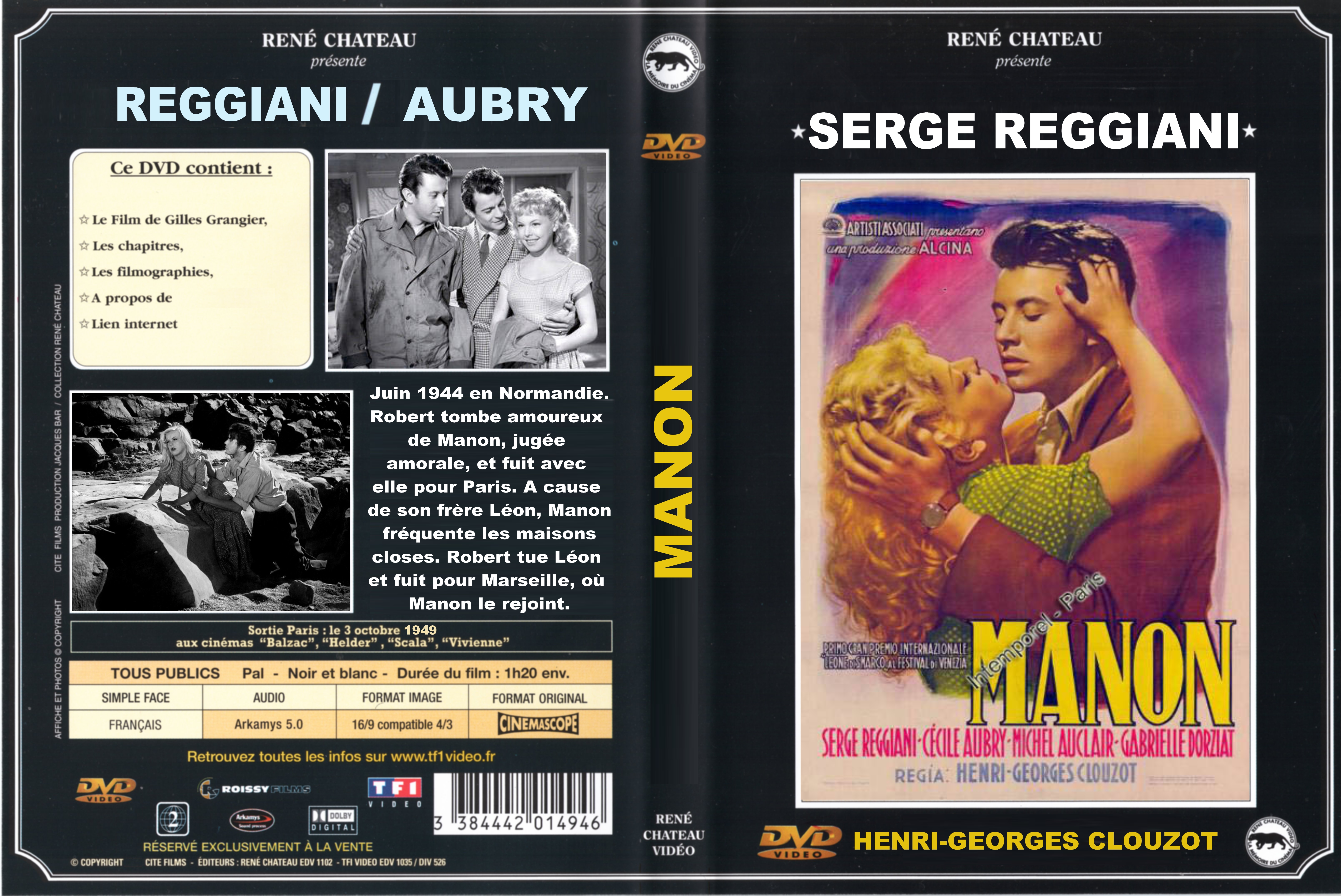 Jaquette DVD Manon (1949) custom