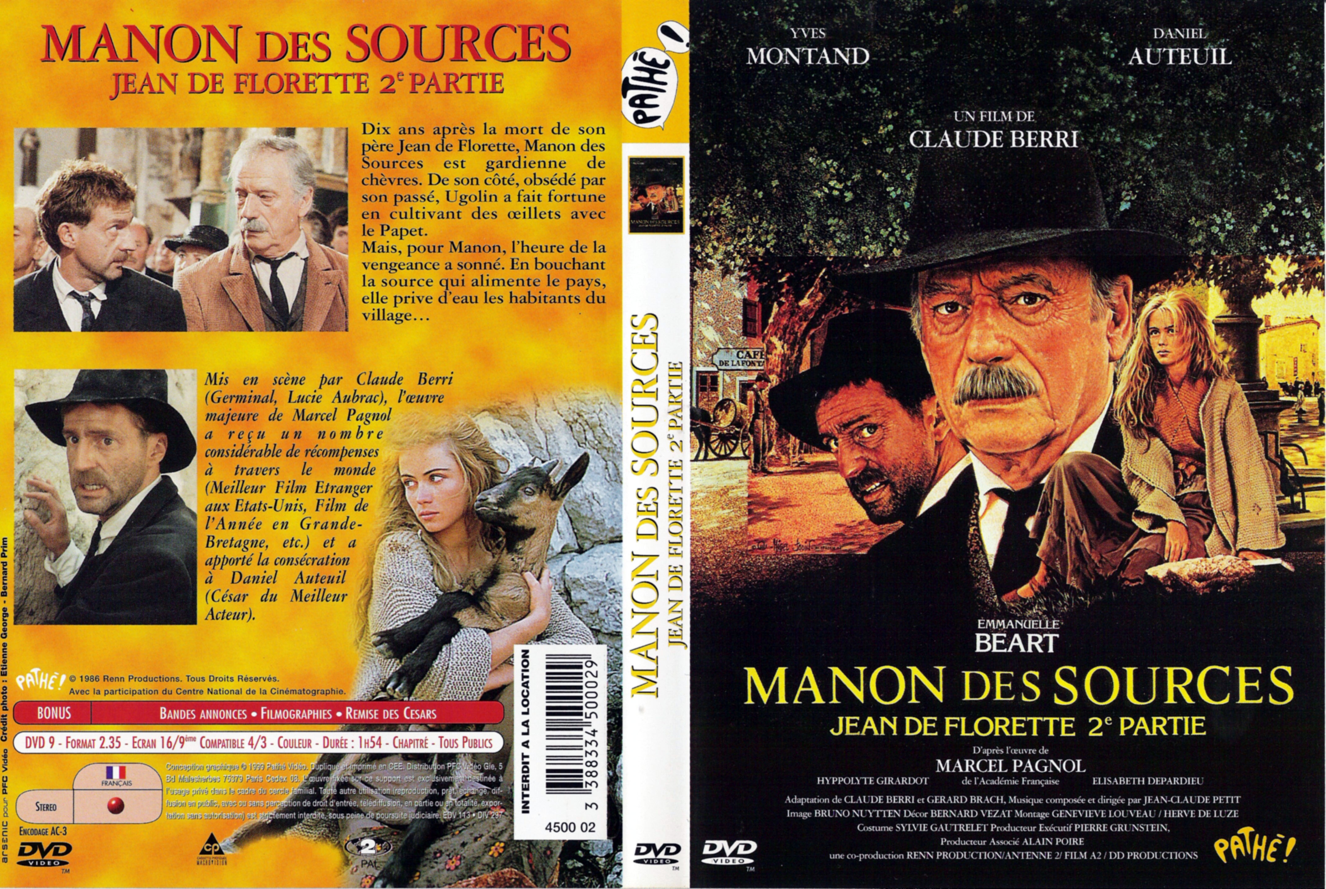 Jaquette DVD Manon des sources
