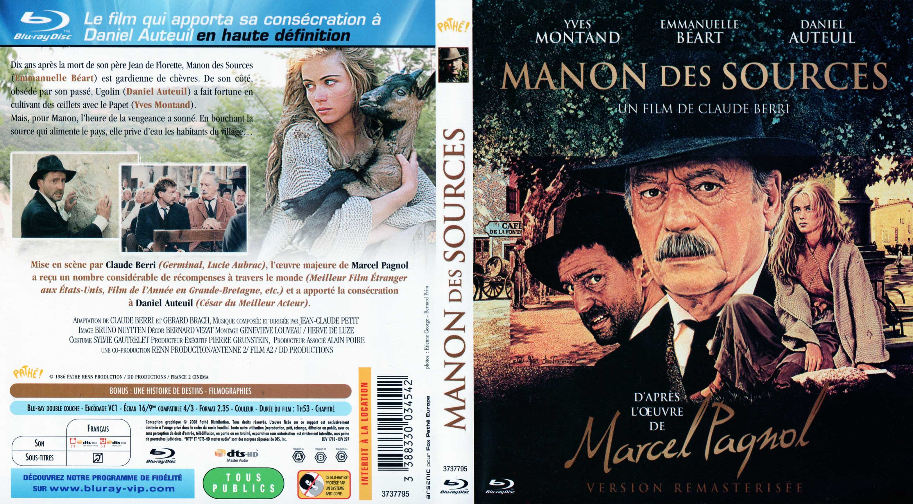 Jaquette DVD Manon des sources (BLU-RAY)