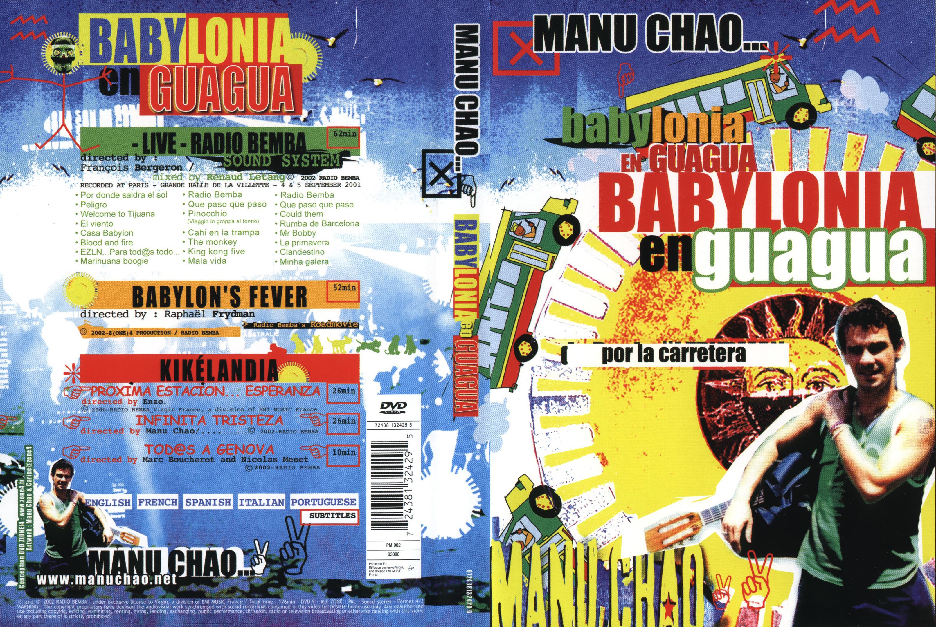 Jaquette DVD Manu Chao babylonia en guagua