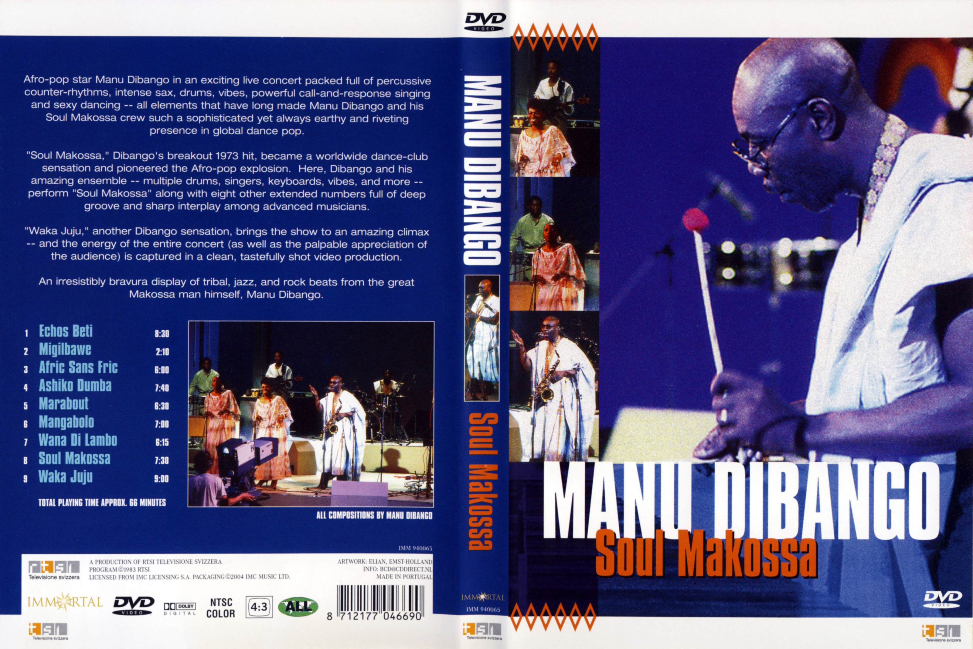 Jaquette DVD Manu Dibango - Soul Makossa
