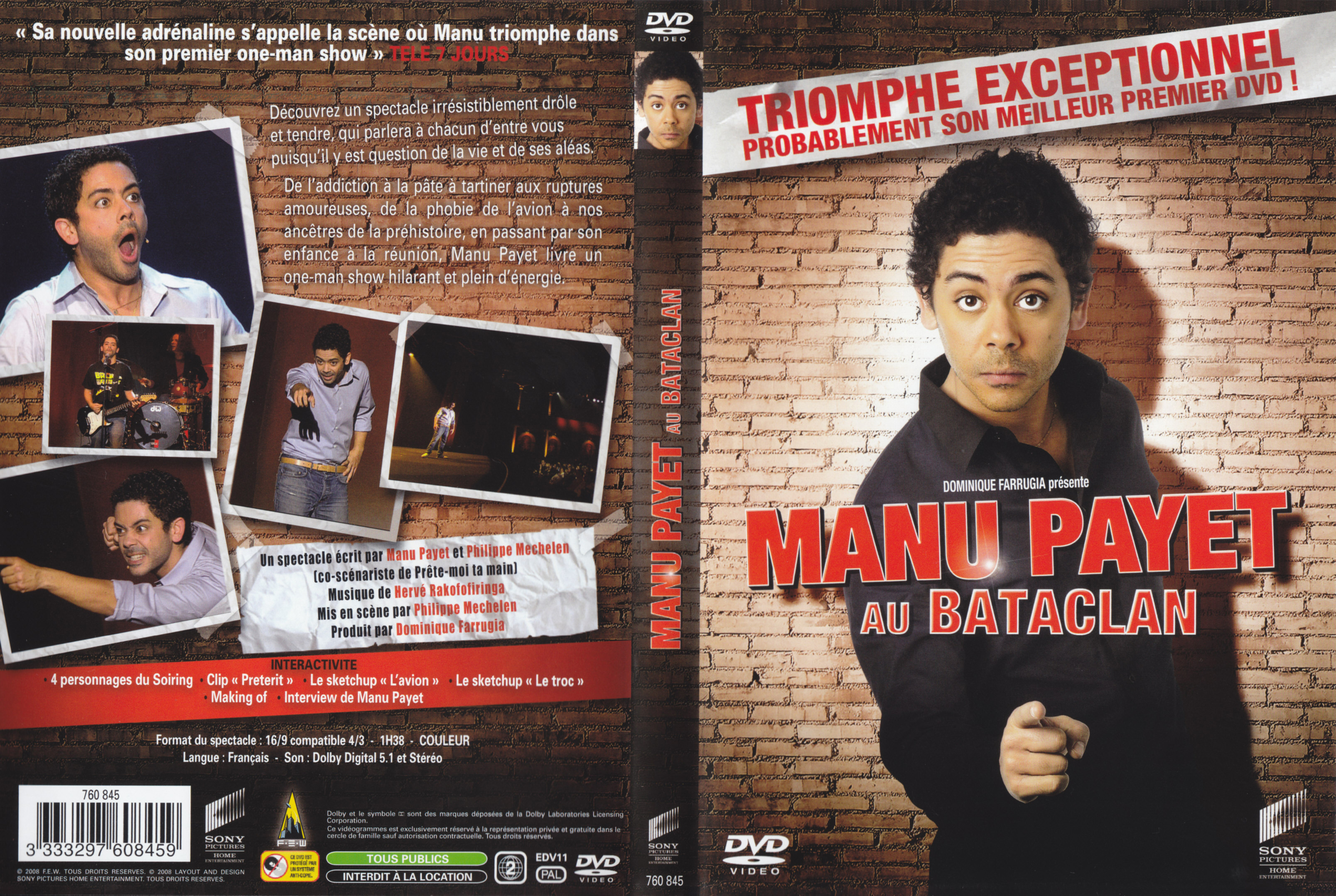 Jaquette DVD Manu Payet au Bataclan