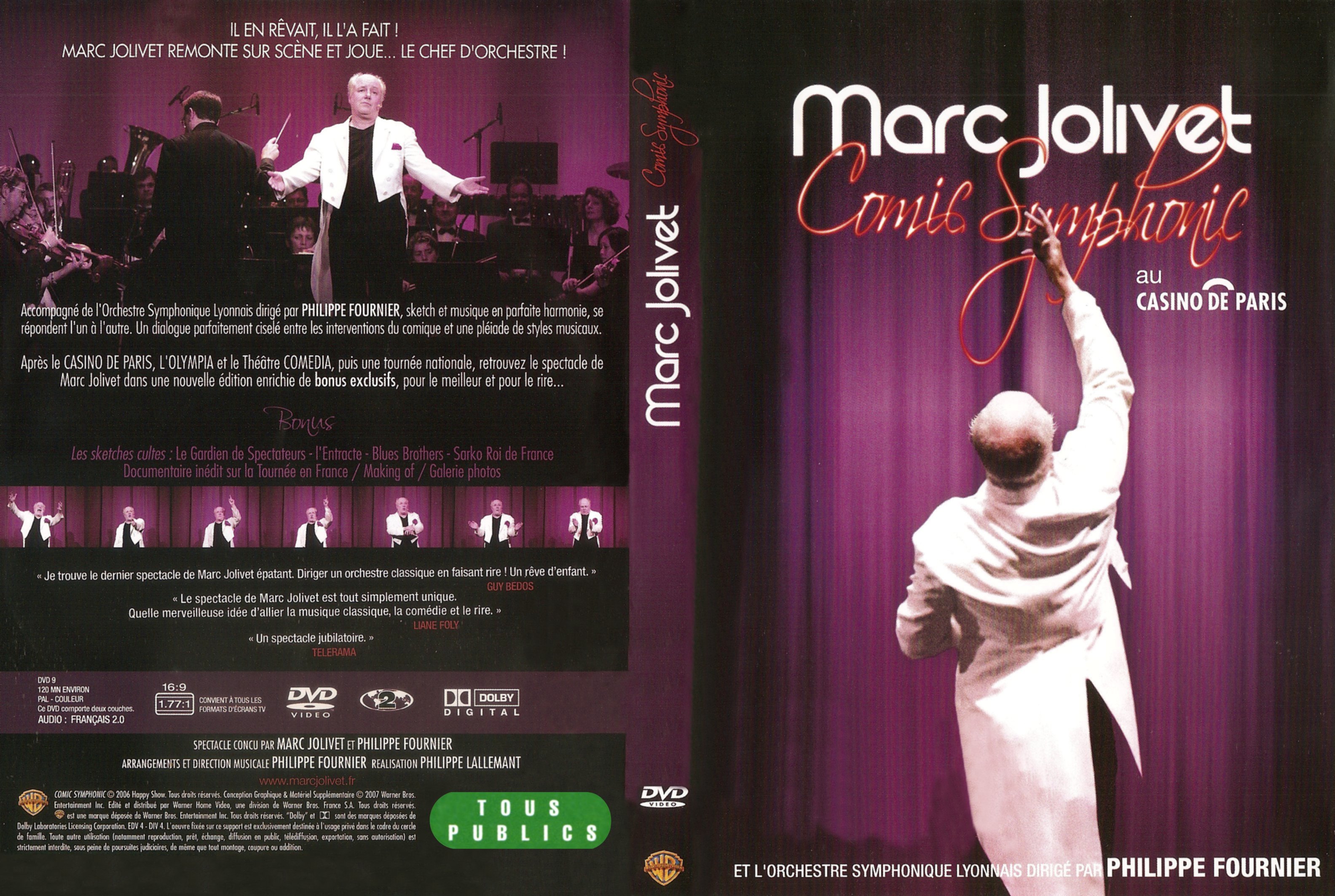 Jaquette DVD Marc Jolivet Comic Symphonic