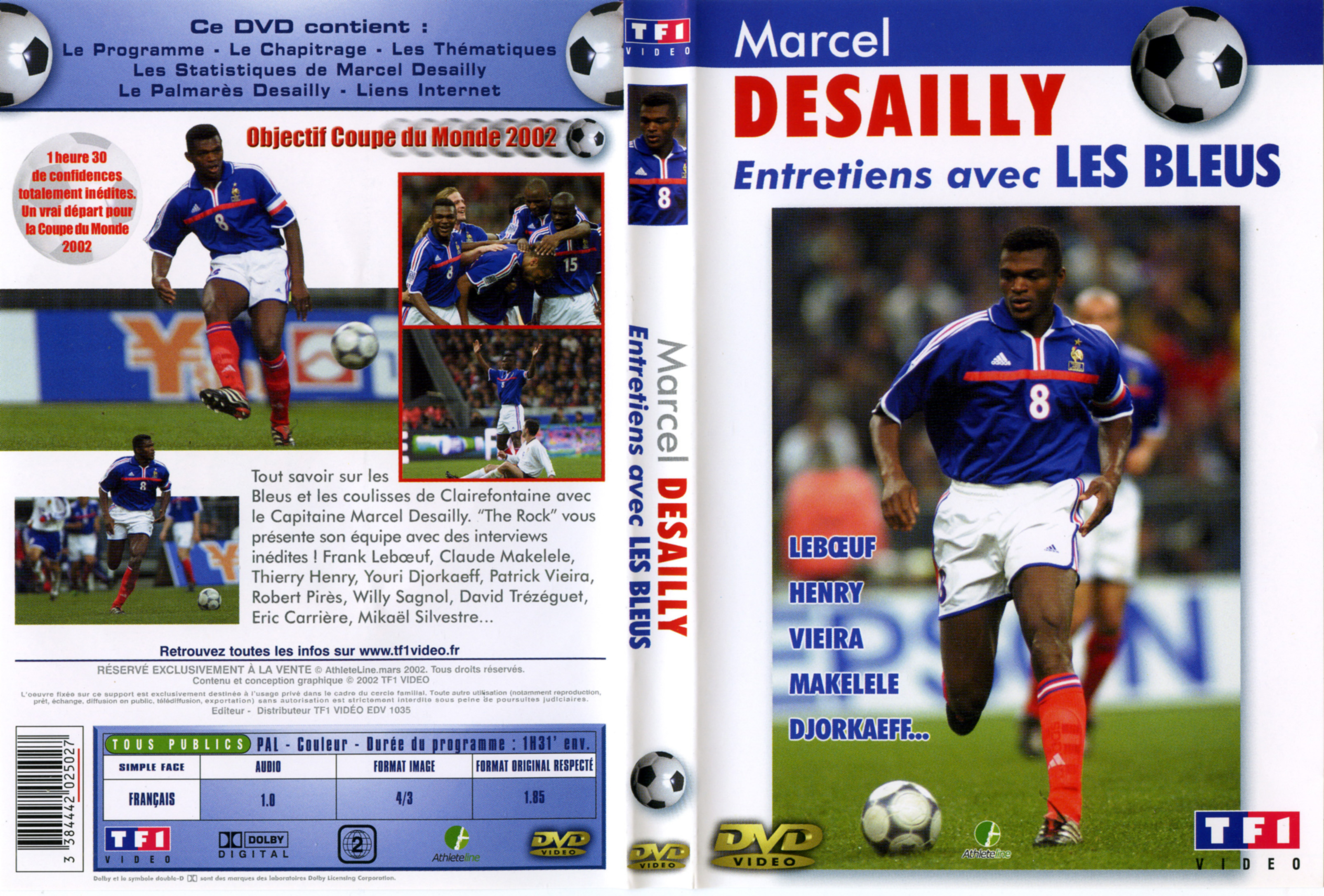 Jaquette DVD Marcel Desailly Entretiens avec les Bleus