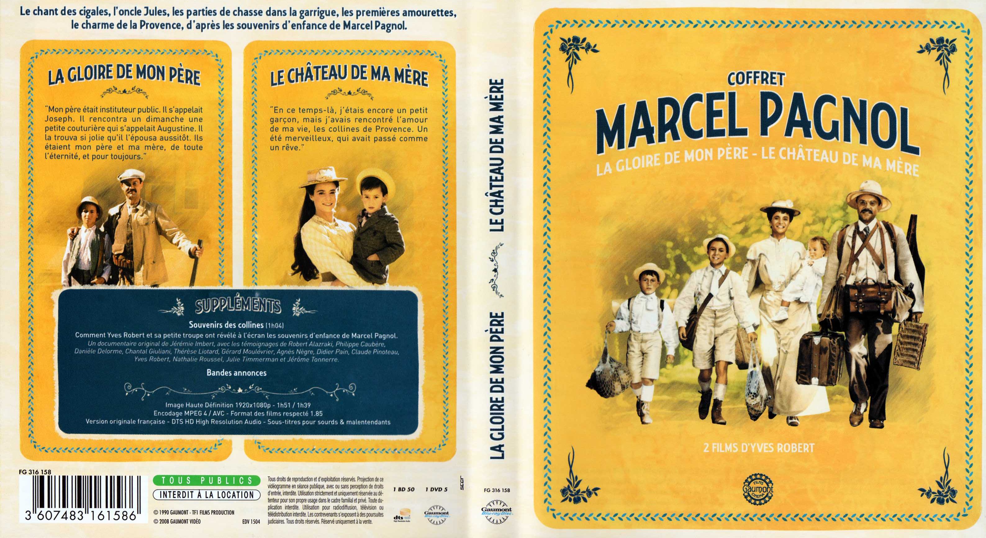 Jaquette DVD Marcel Pagnol COFFRET (BLU-RAY)