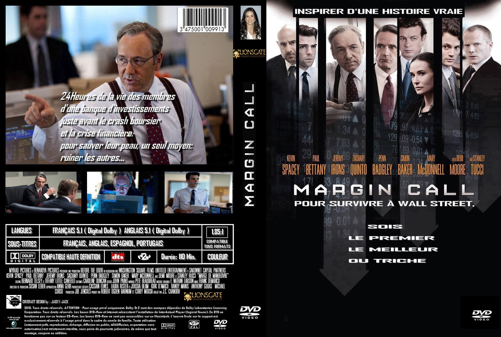 Jaquette DVD Margin call custom