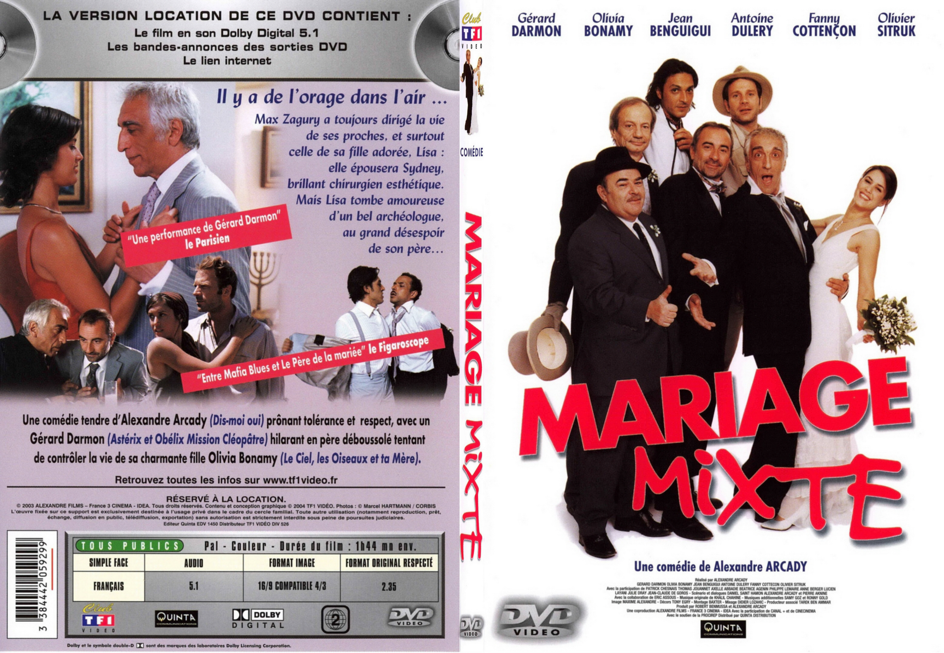 Jaquette DVD Mariage mixte - SLIM