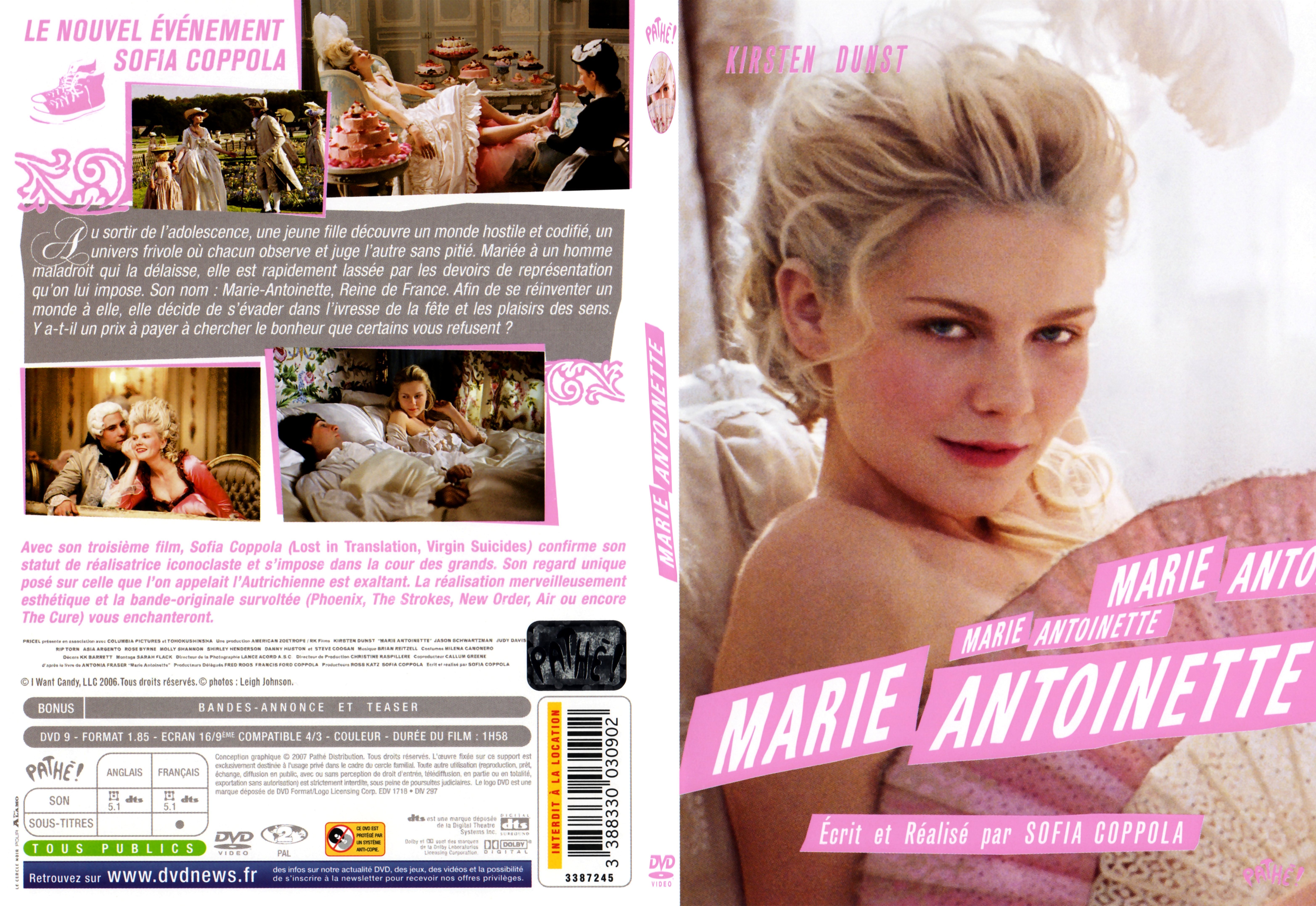 Jaquette DVD Marie-Antoinette - SLIM