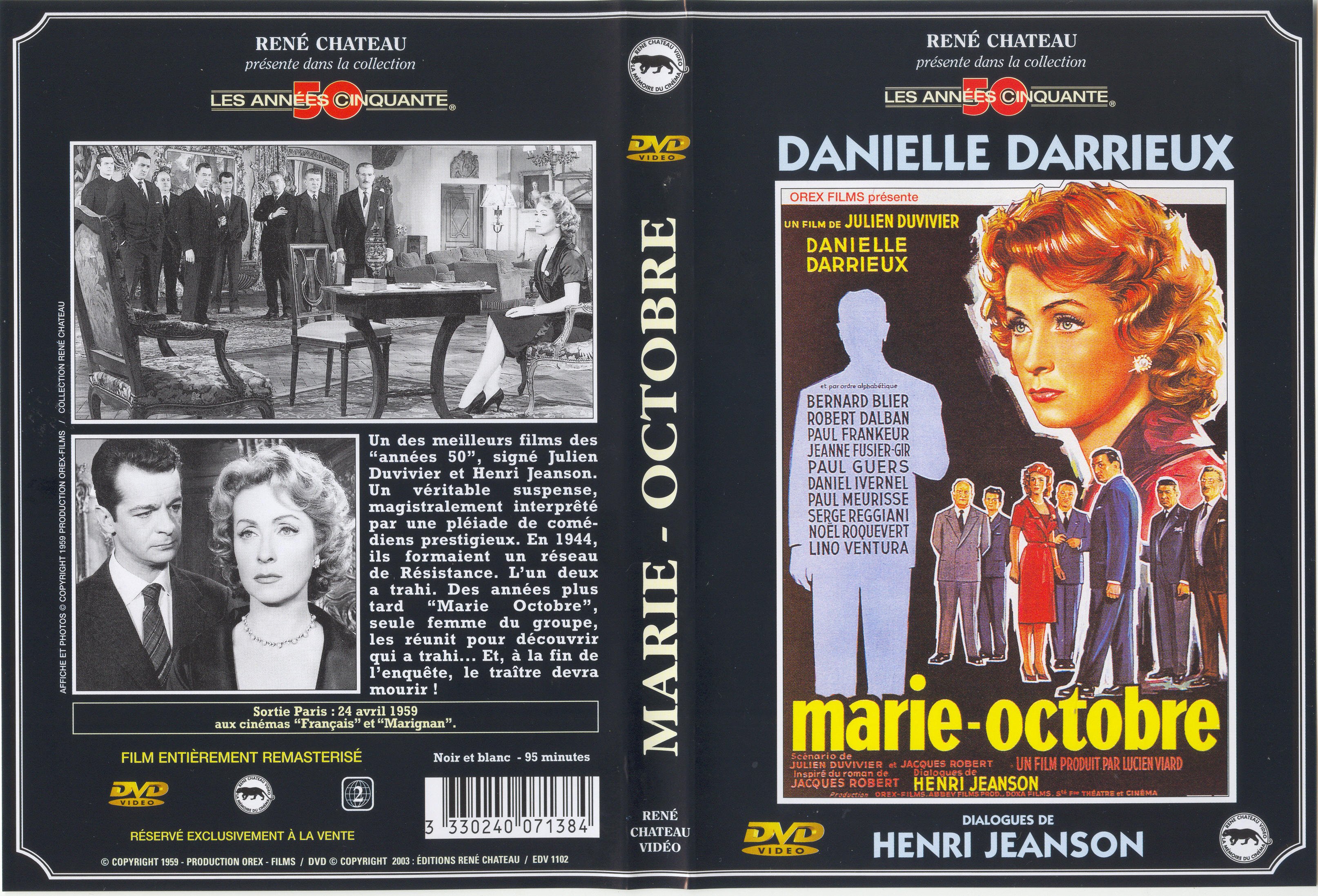 Jaquette DVD Marie-Octobre
