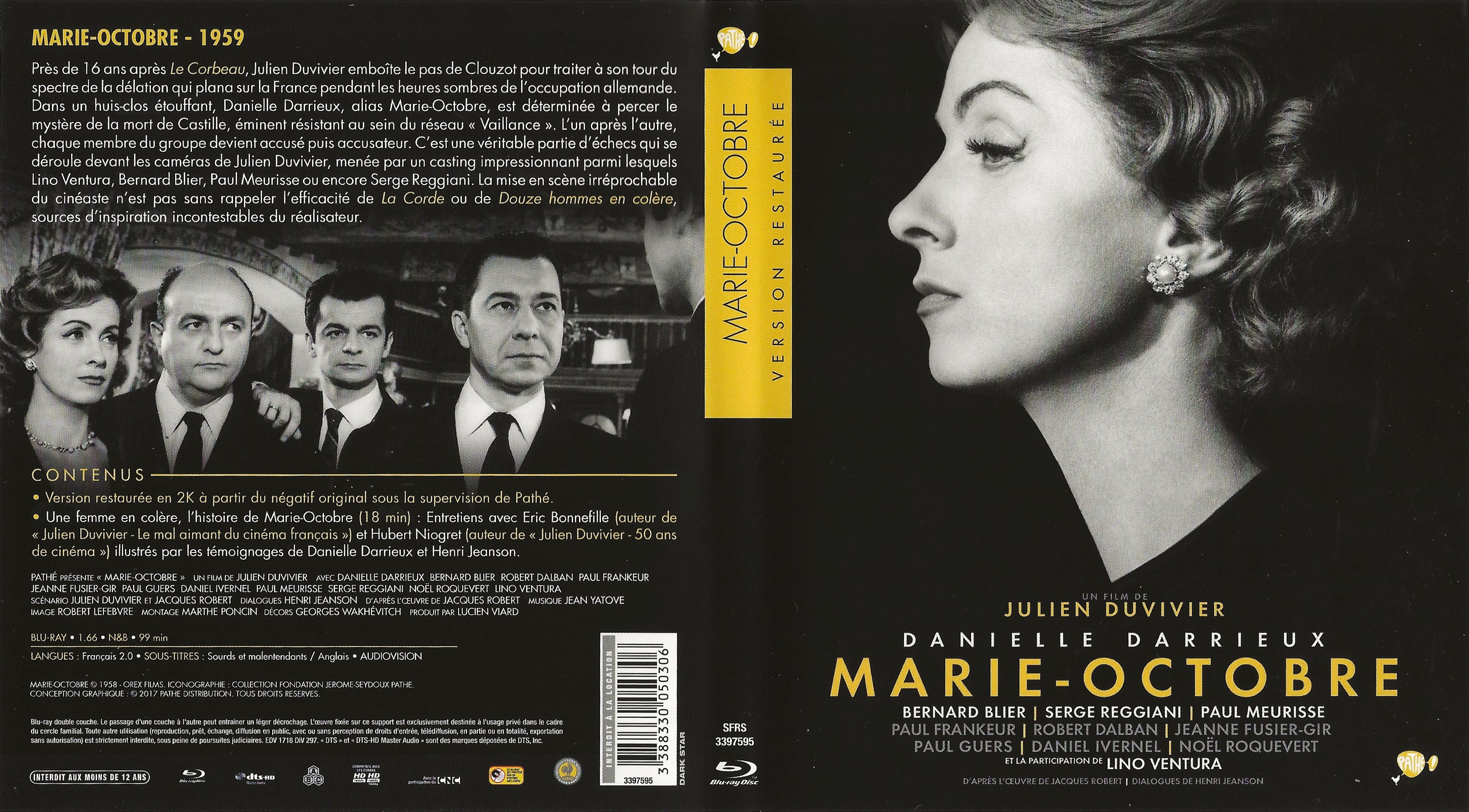 Jaquette DVD Marie-Octobre (BLU-RAY)