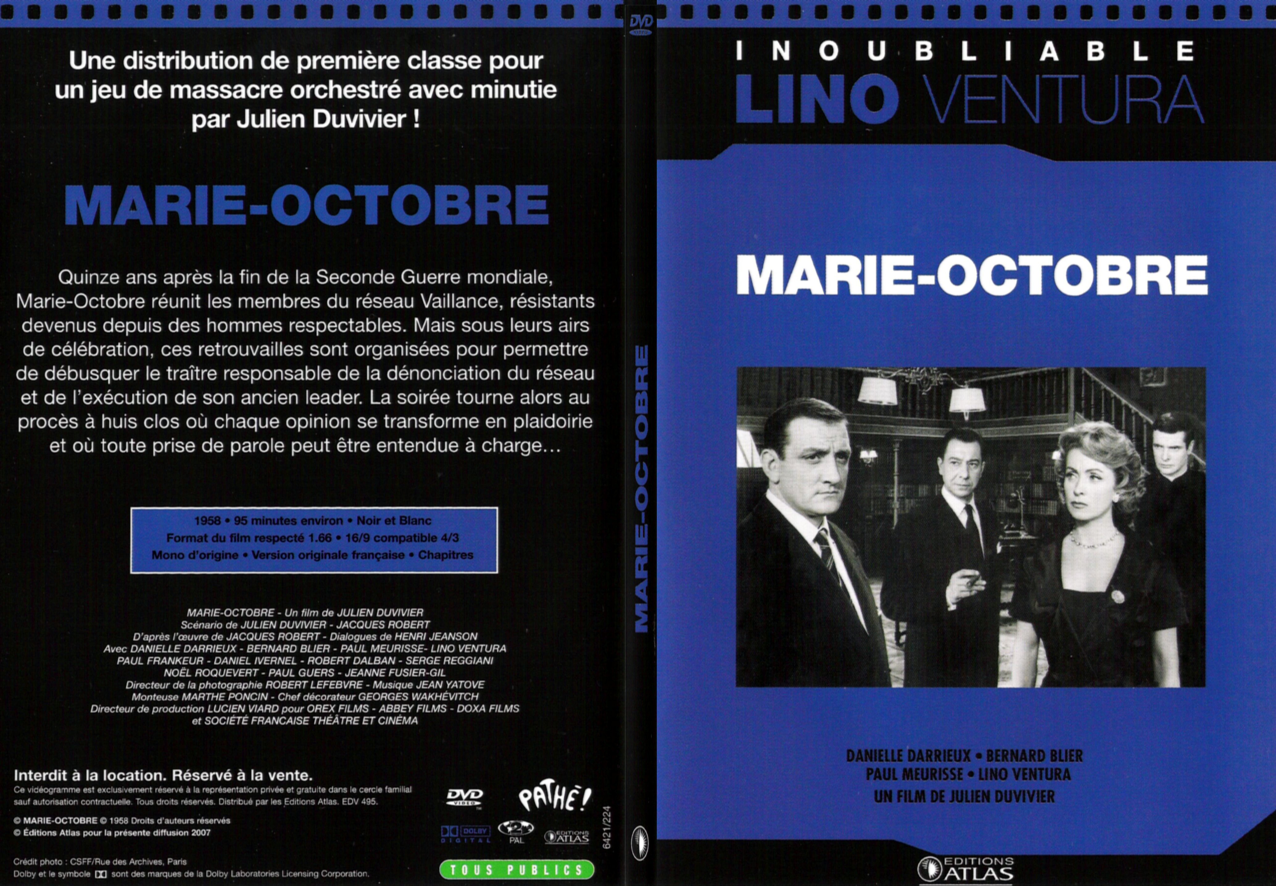 Jaquette DVD Marie-Octobre - SLIM v2
