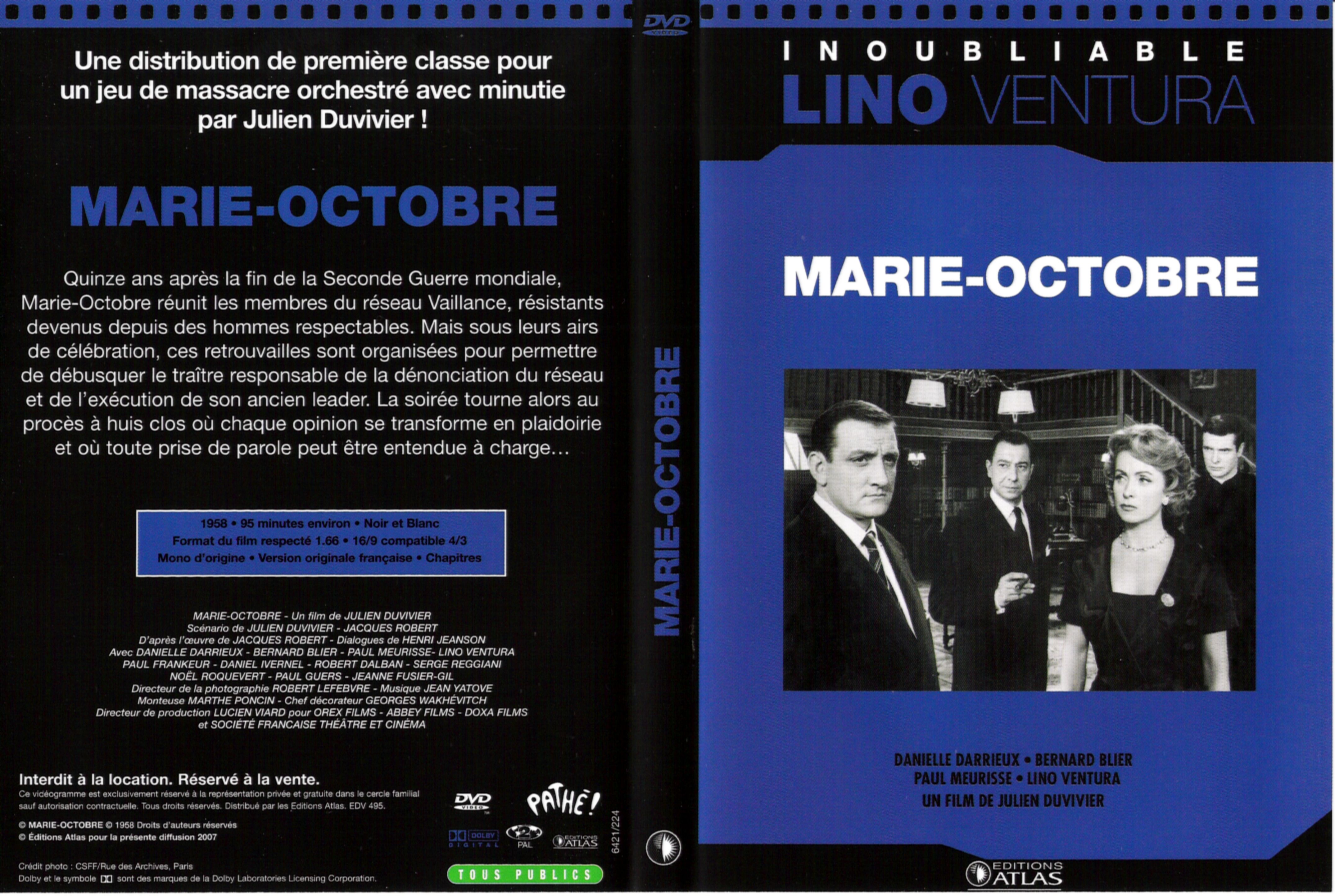 Jaquette DVD Marie-Octobre v2