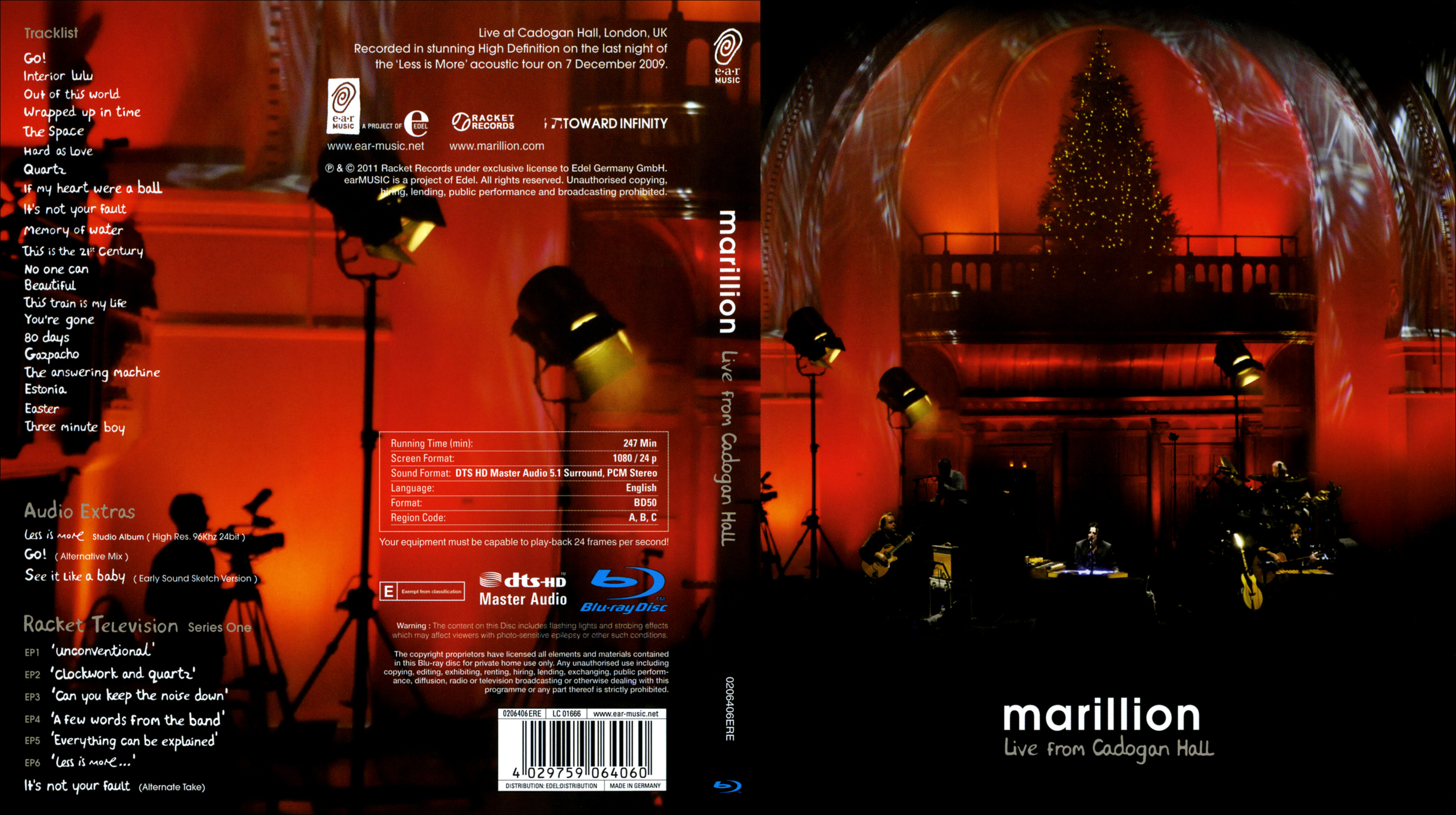 Jaquette DVD Marillion Live from Cadogan Hall (BLU-RAY)