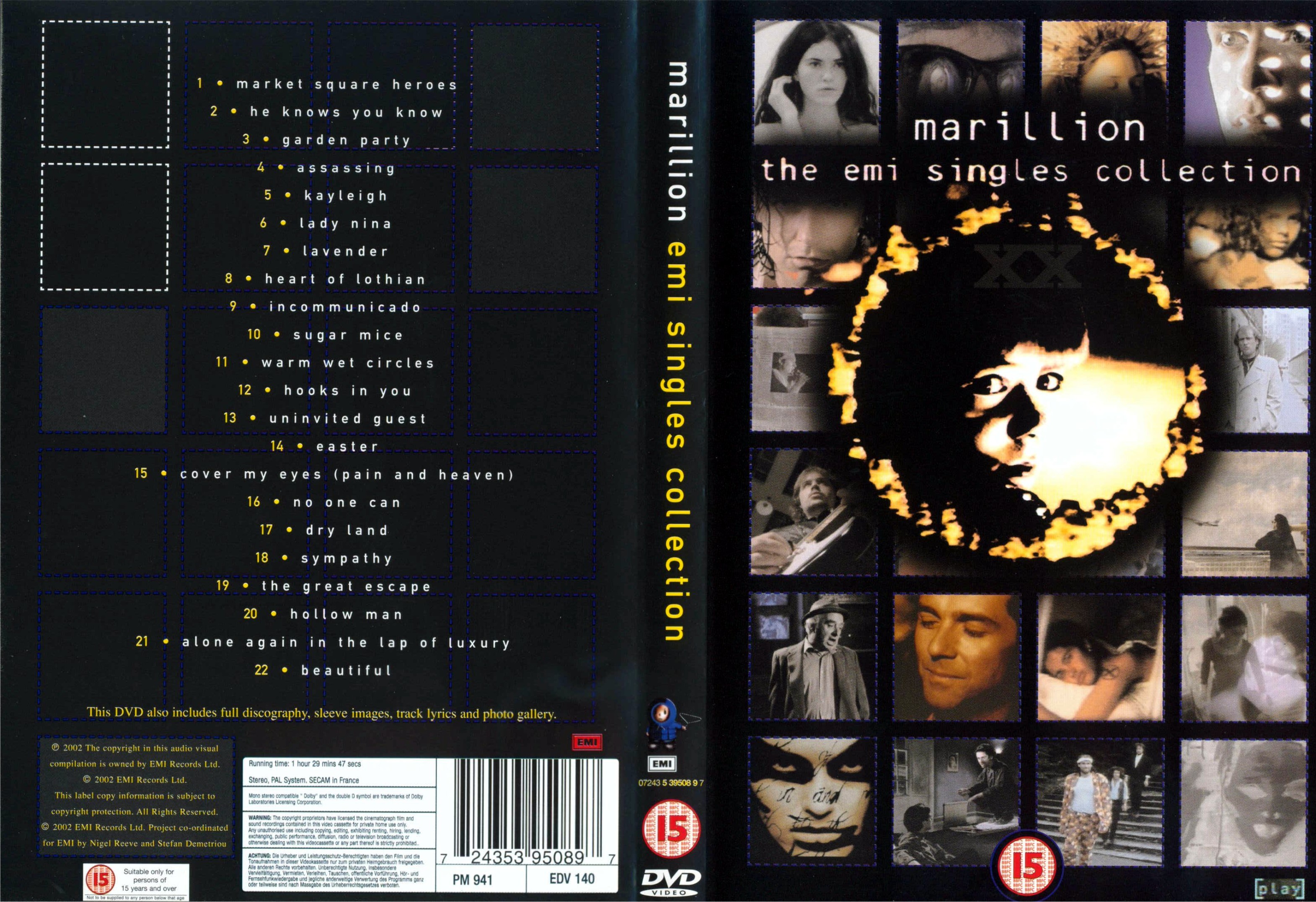 Jaquette DVD Marillion the emi singles collection