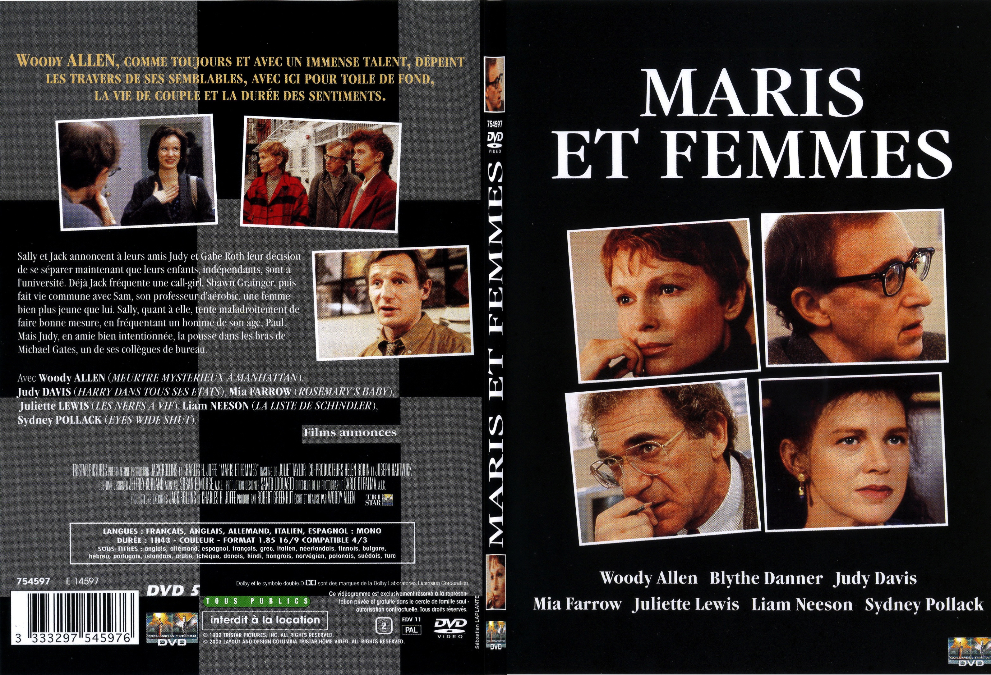 Jaquette DVD Maris et femmes - SLIM