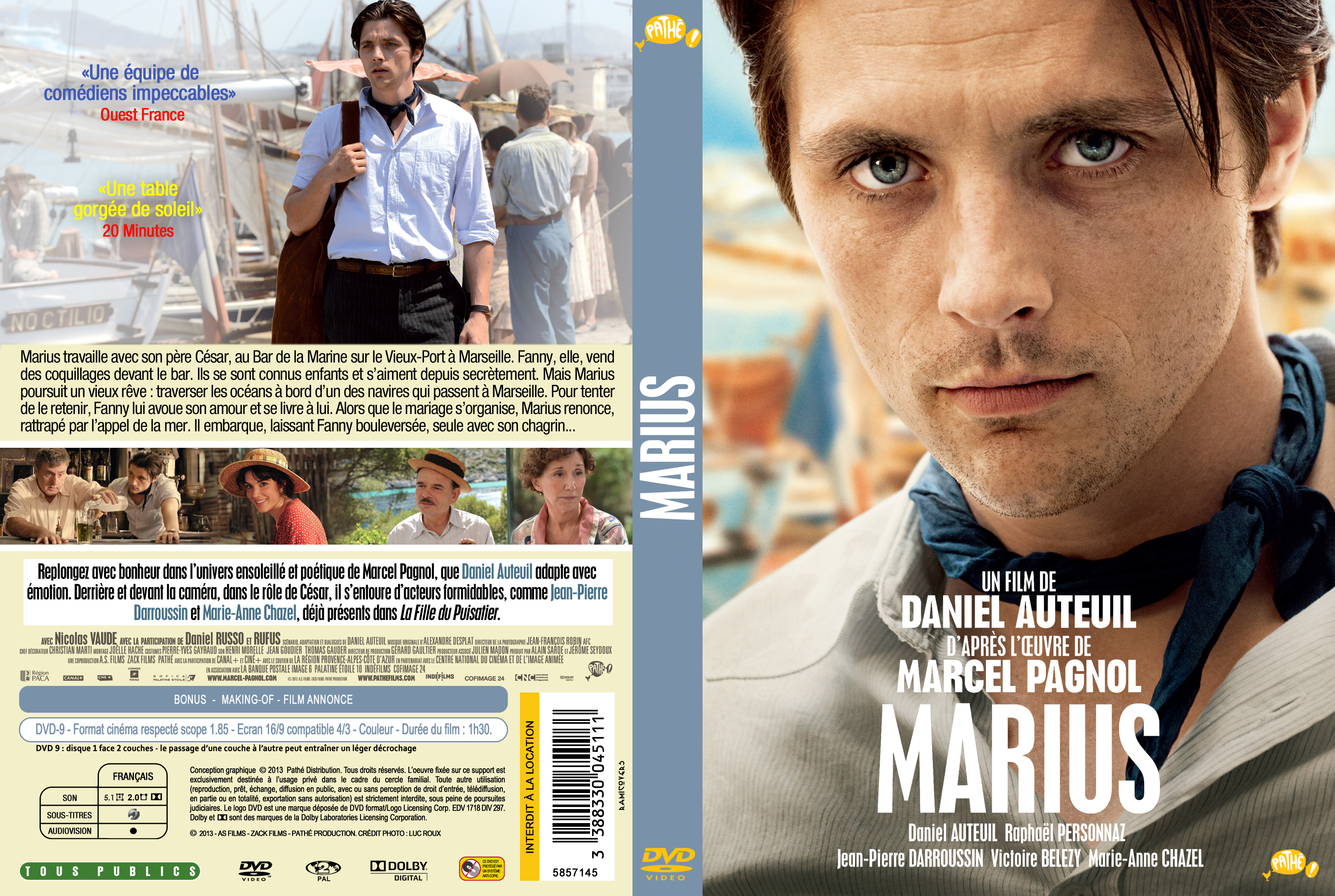 Jaquette DVD Marius (2013) custom