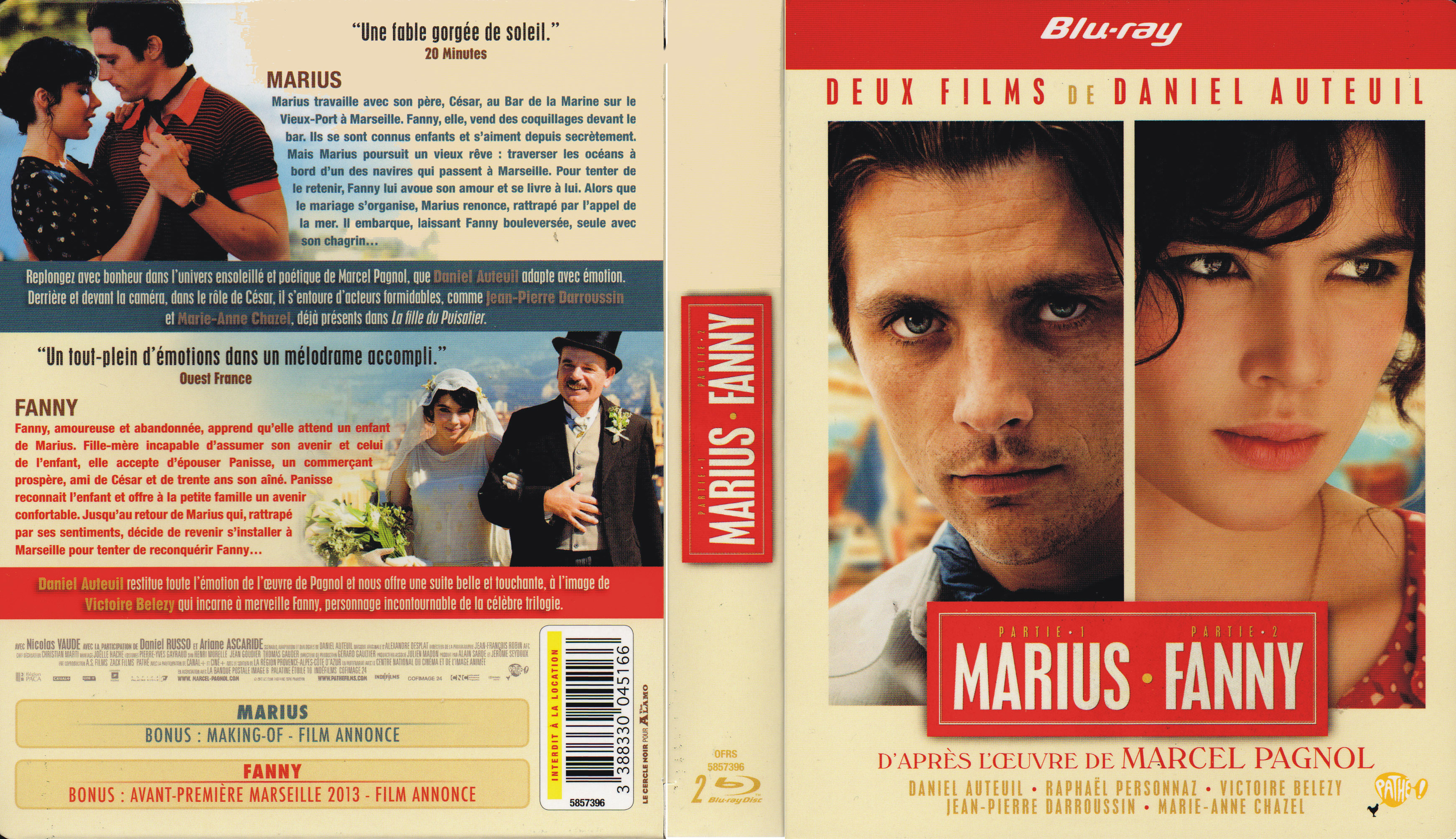 Jaquette DVD Marius - Fanny (2013) COFFRET (BLU-RAY)