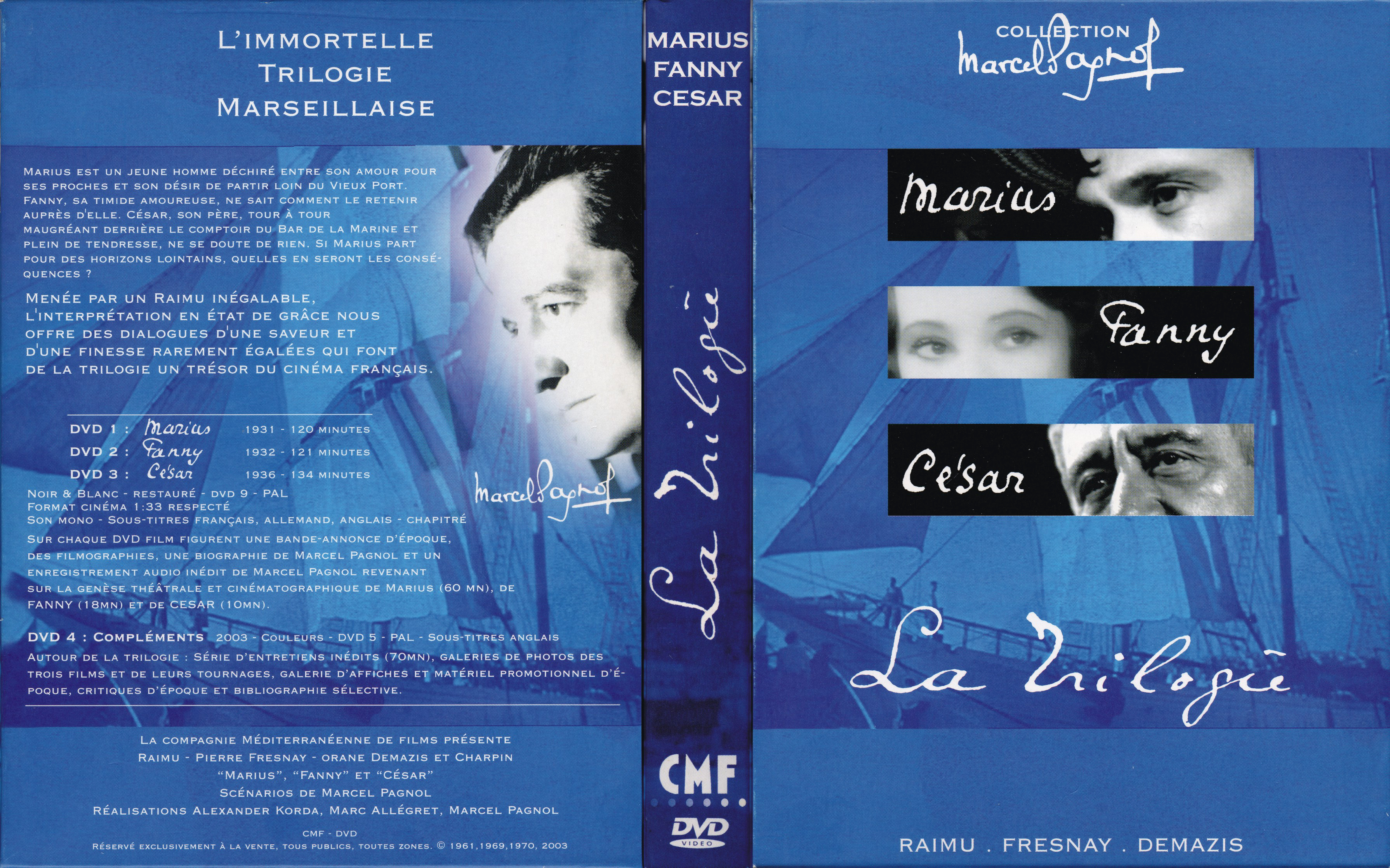 Jaquette DVD Marius - Fanny - Csar - La Trilogie