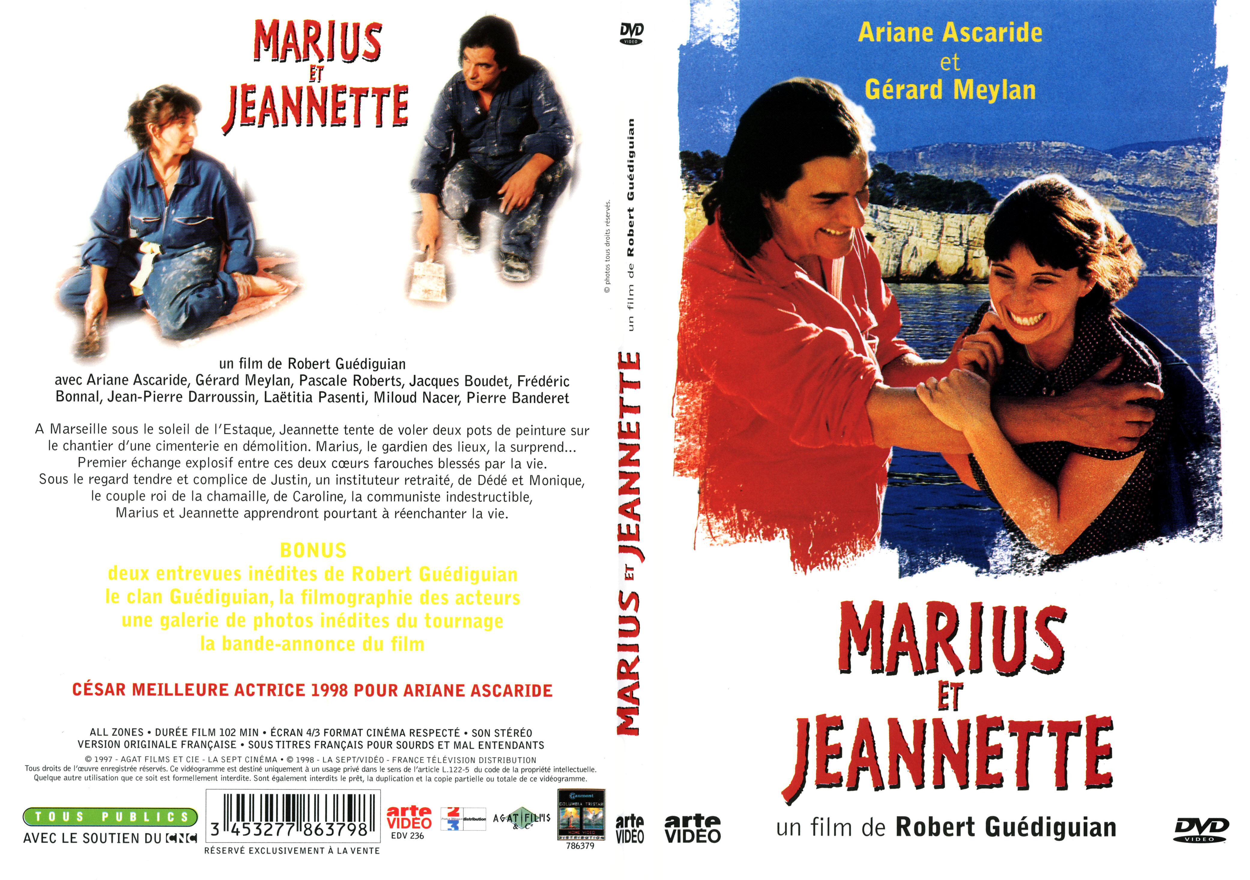 Jaquette DVD Marius et Jeannette - SLIM